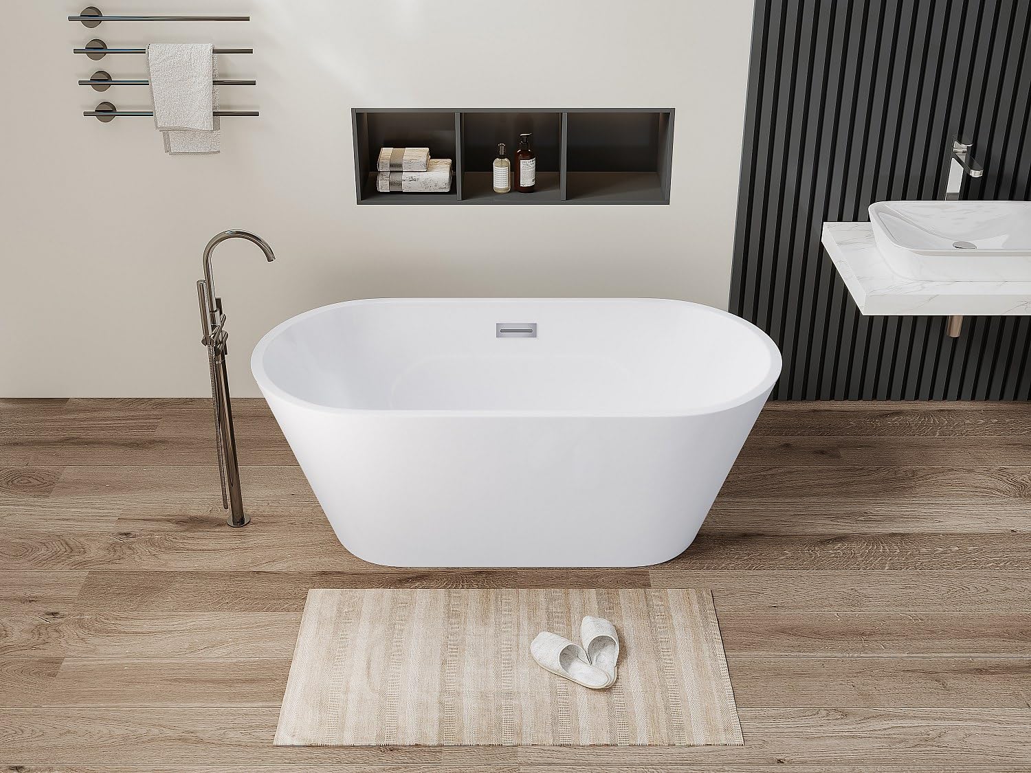 Vente-unique - BaÒera Designer Island - 201 L - 150 x 70 x 58 cm - Blanco - Twiggy