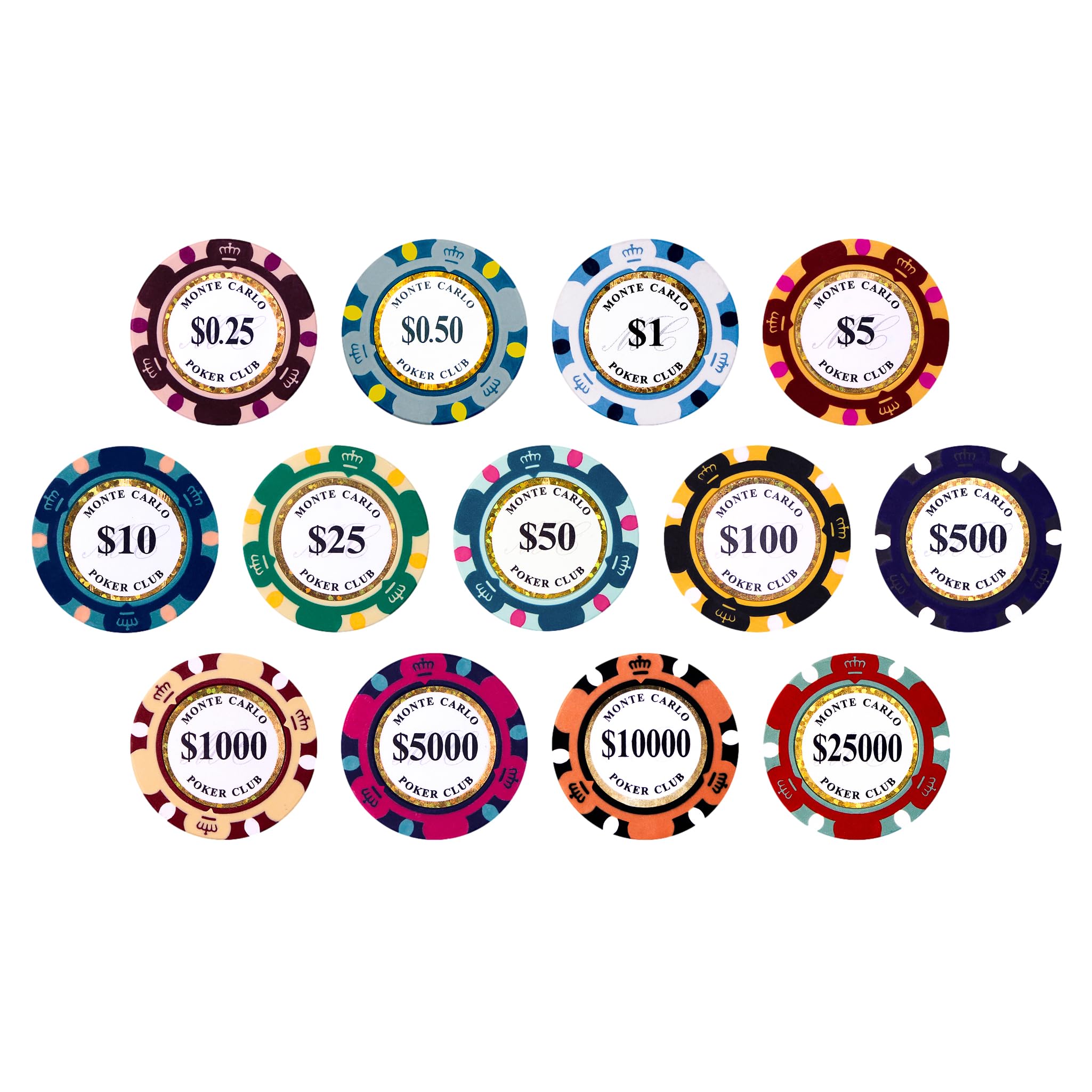 Amazon | モンテカルロポーカークラブポーカーチップセット 14g 1000個