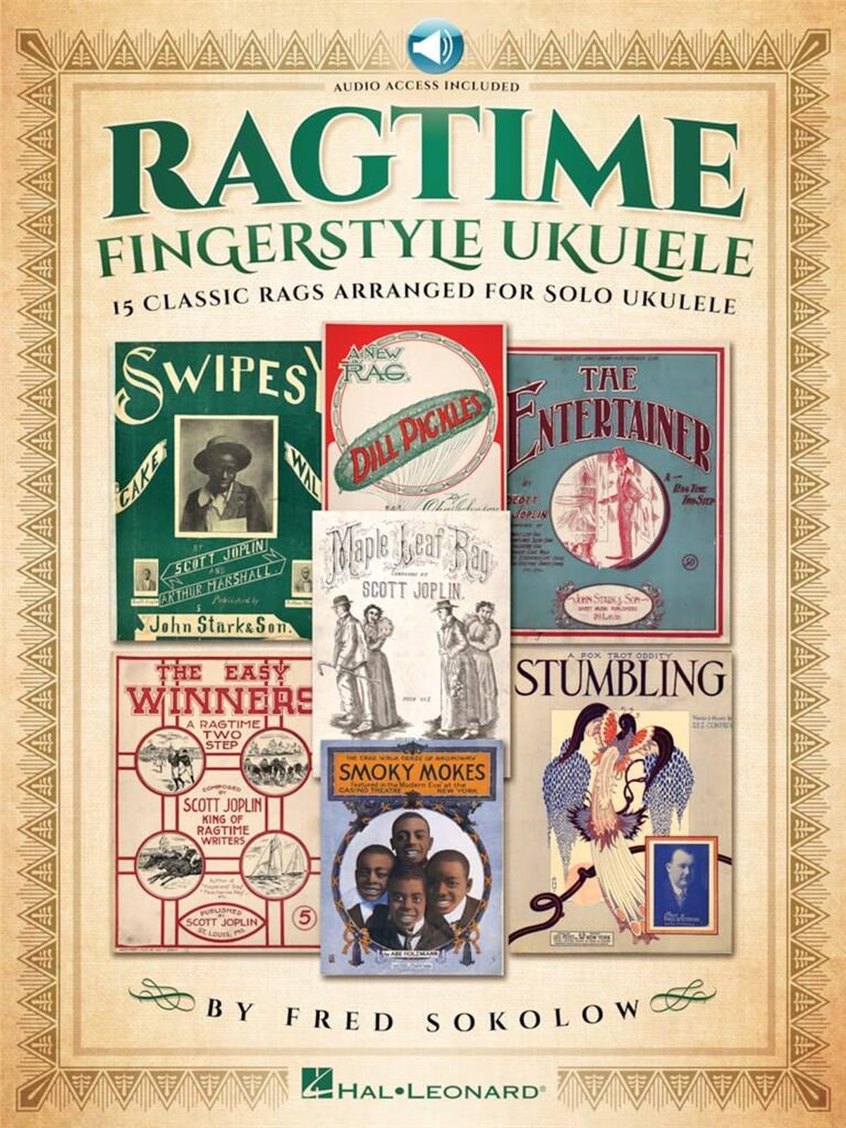 Ragtime Fingerstyle Ukulele by Fred Sokolow - 9781495086960