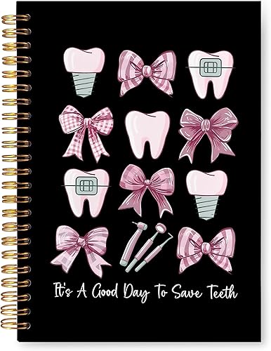 Miniatura 16 de Cuaderno de regalos para dentistas, asistente de higienista dental, regalos de oficina para mujeres, cuaderno de tapa dura en espiral de 5.5 x 8.3