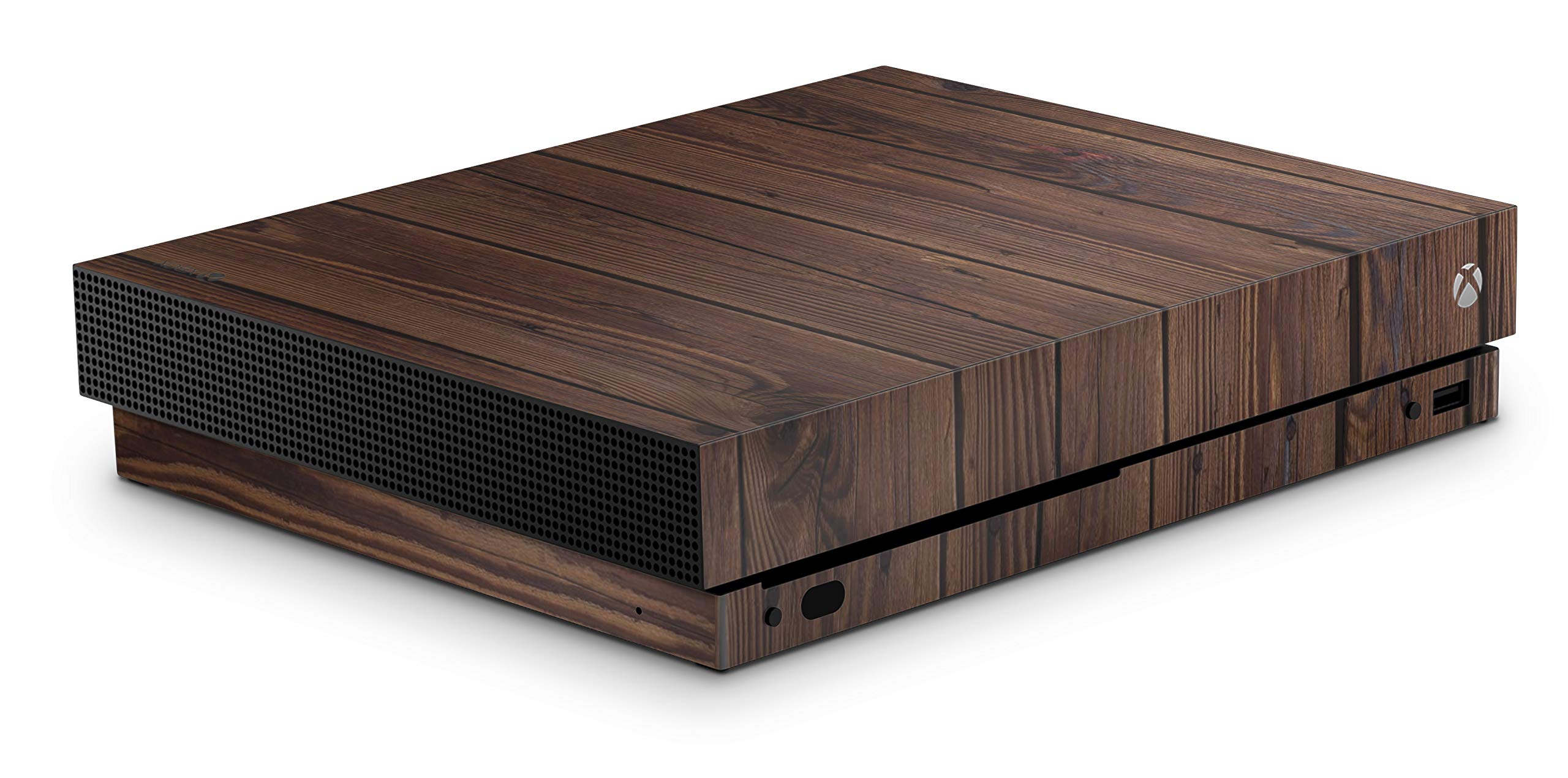 giZmoZ n gadgetZ GNG Adesivi in Vinile per Xbox One X con Il Logo di Wood per Console E per 2X Controllers