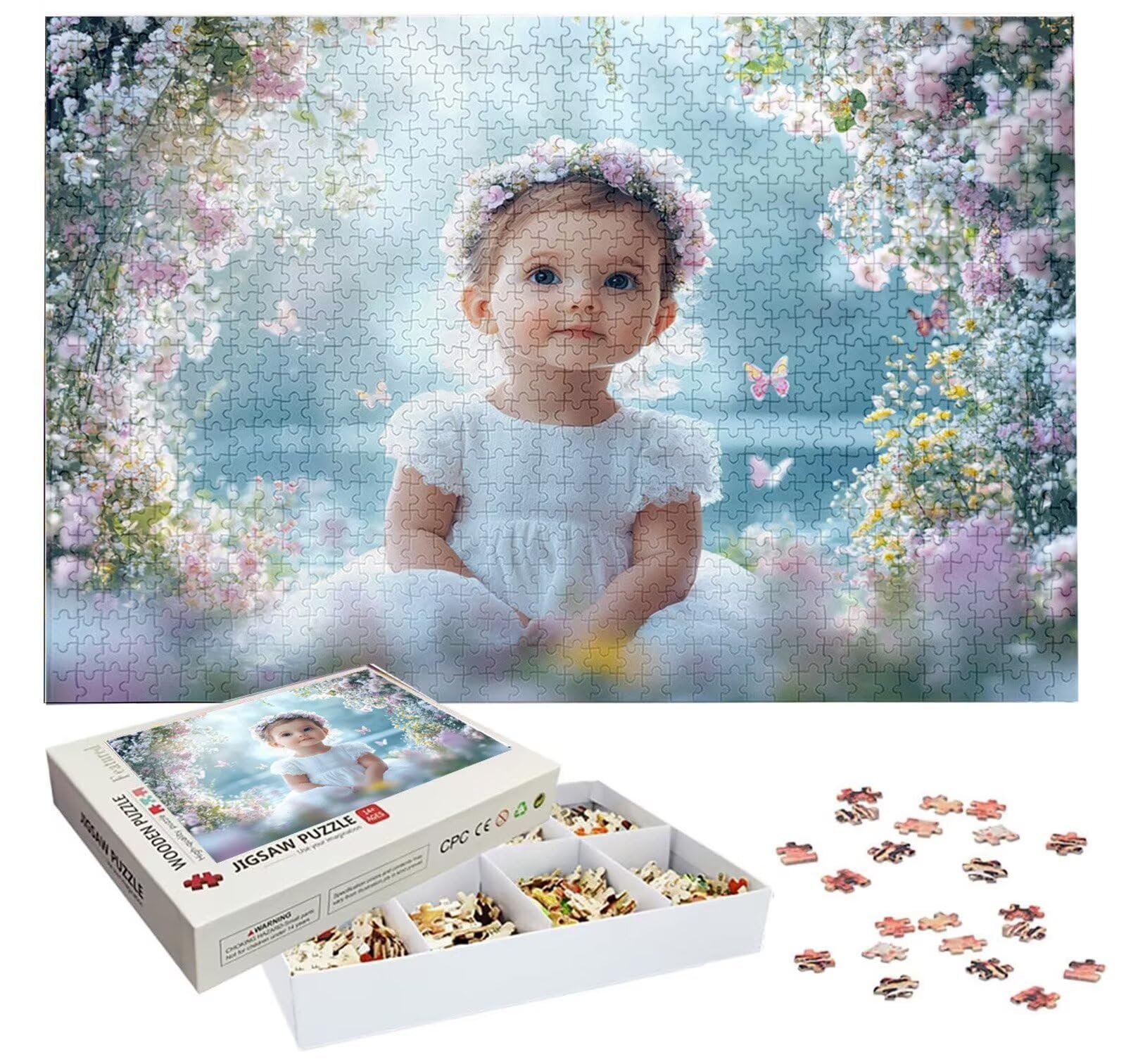 Puzzle 4000 Pièces Enfant, Puzzle 4000 Pièces Adultes et Enfants, Puzzles Bois avec Une Boîte d'emballage Exquise, Jeu Éducatif Puzzles Fleur, Noël Decoration Maison, Cadeau Femme, Cadeau Homme H-2062
