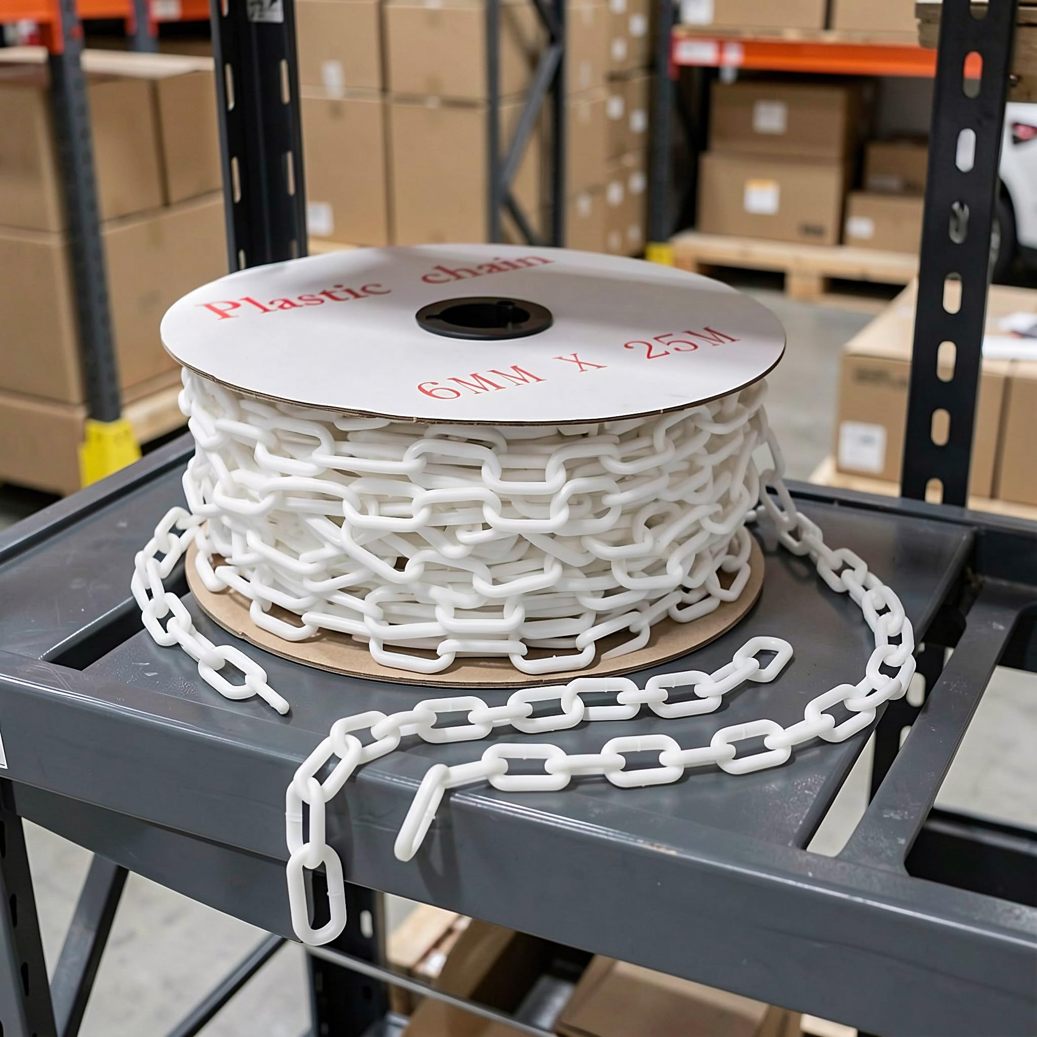 Toddmomy Chaîne de sécurité en plastique blanc de 25 m (82 pi), diamètre