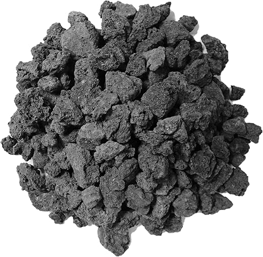 Lava Rocks for Fire Pit – 10 Lbs Bag Decorative Volcanic Rock for Garden, Aquarium, Fireplace – Natural Black Rocks Made in USA – Rustic Natural Looking Fire Pit Rocks for Indoor and Outdoor