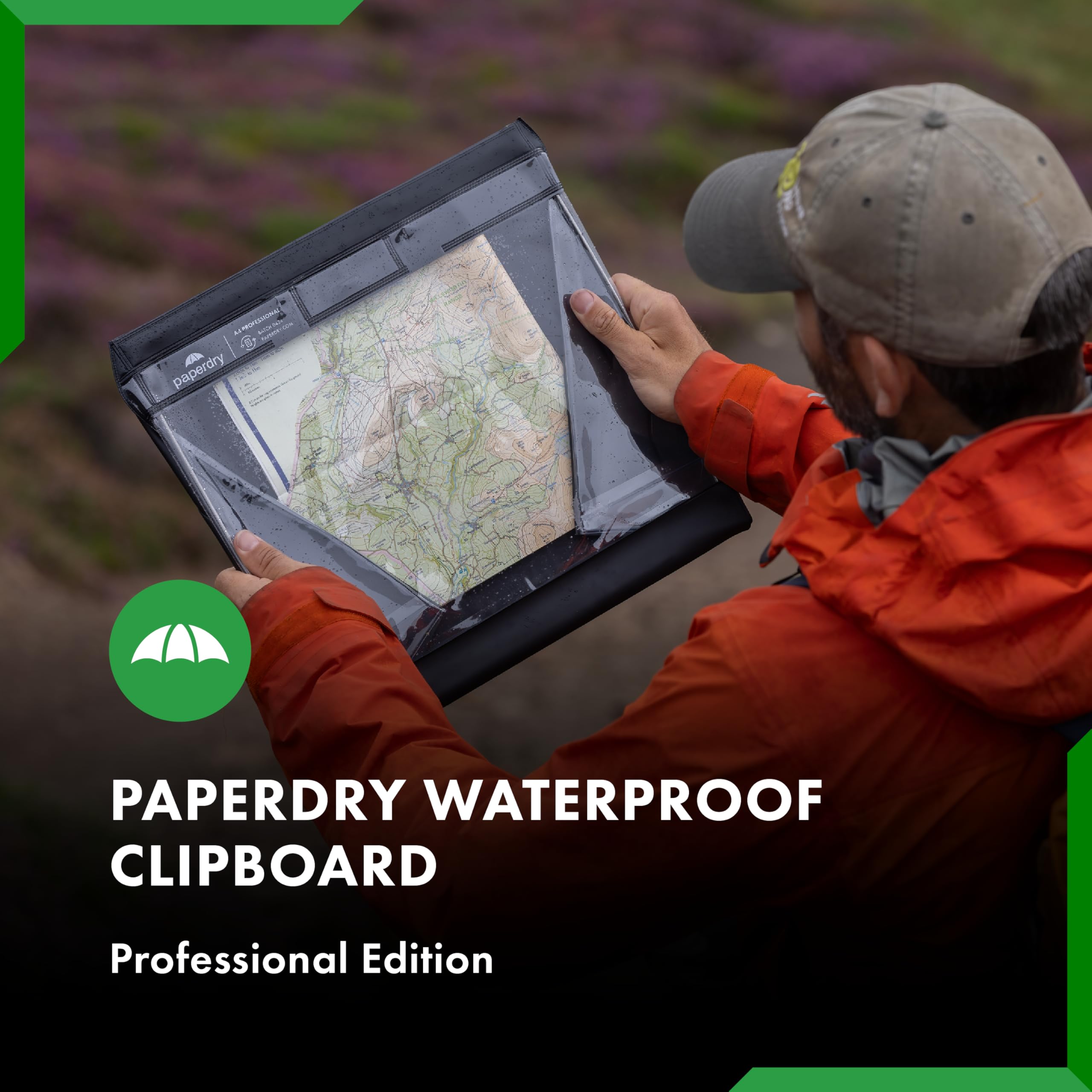 Waterproof Clipboard A4 Professional Dual Portrait and Landscape by Paperdry, Black - Image 2