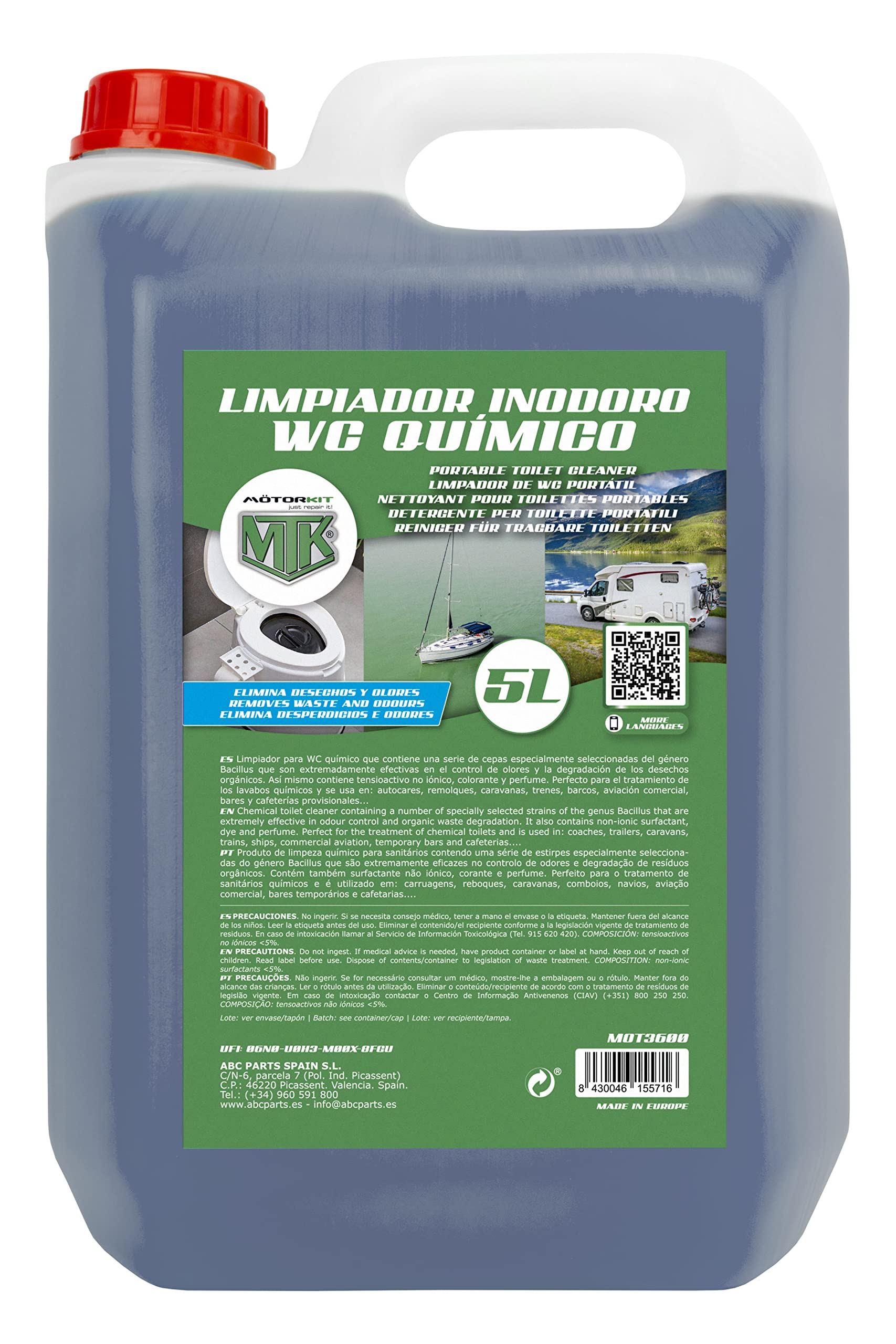 Motorkit Limpiador Inodoro WC Químico