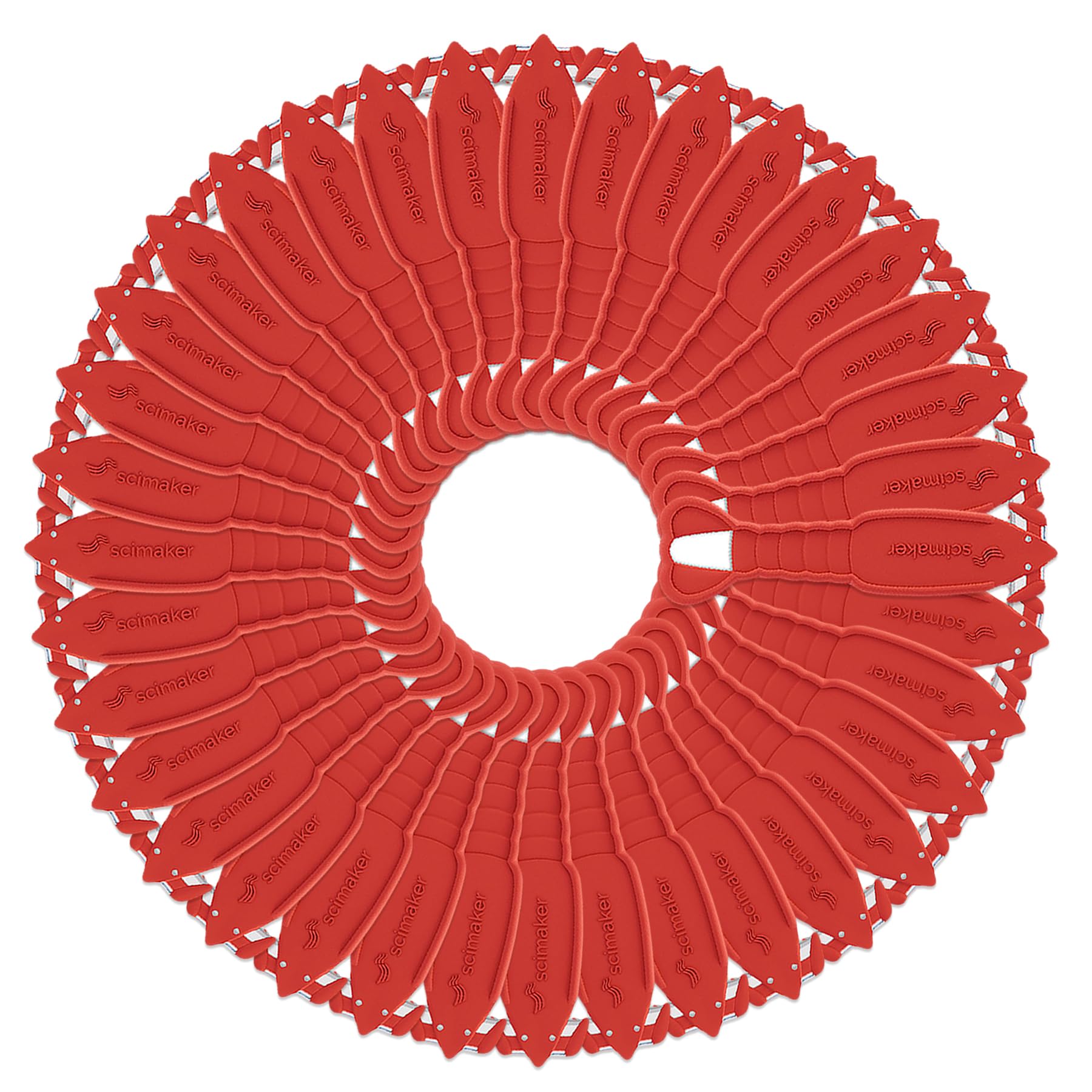 Safety Box Cutter Knife, Recessed SK-2 Blade, 36-Pack Red