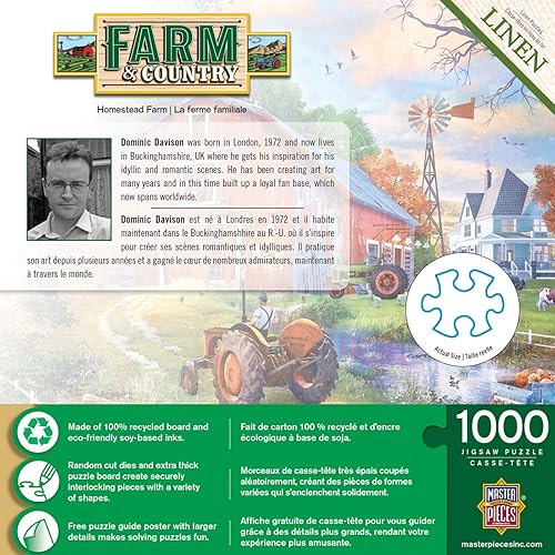 Miniatura 3 de MasterPieces Rompecabezas de 1000 piezas para adultos, familia o jóvenes, Homestead Farm, 19.25 x 26.75 pulgadas
