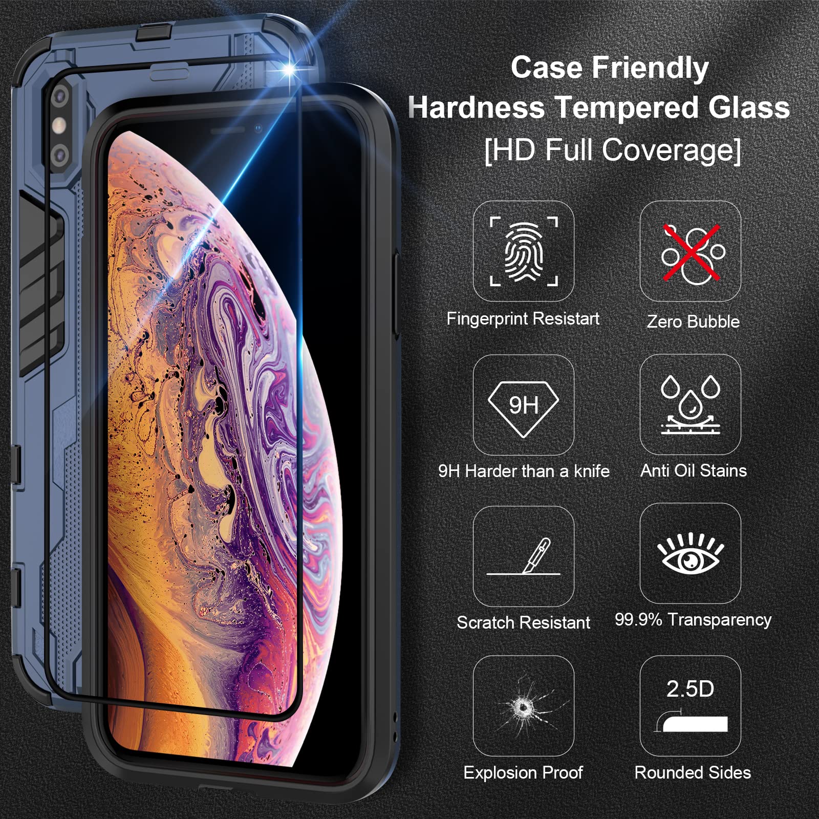 Funda para Xiaomi Redmi Note 15 Pro 5G, Carcasa Antigolpes con Soporte anular metálico, Case Protectora de Grado Militar, Azul — view 693