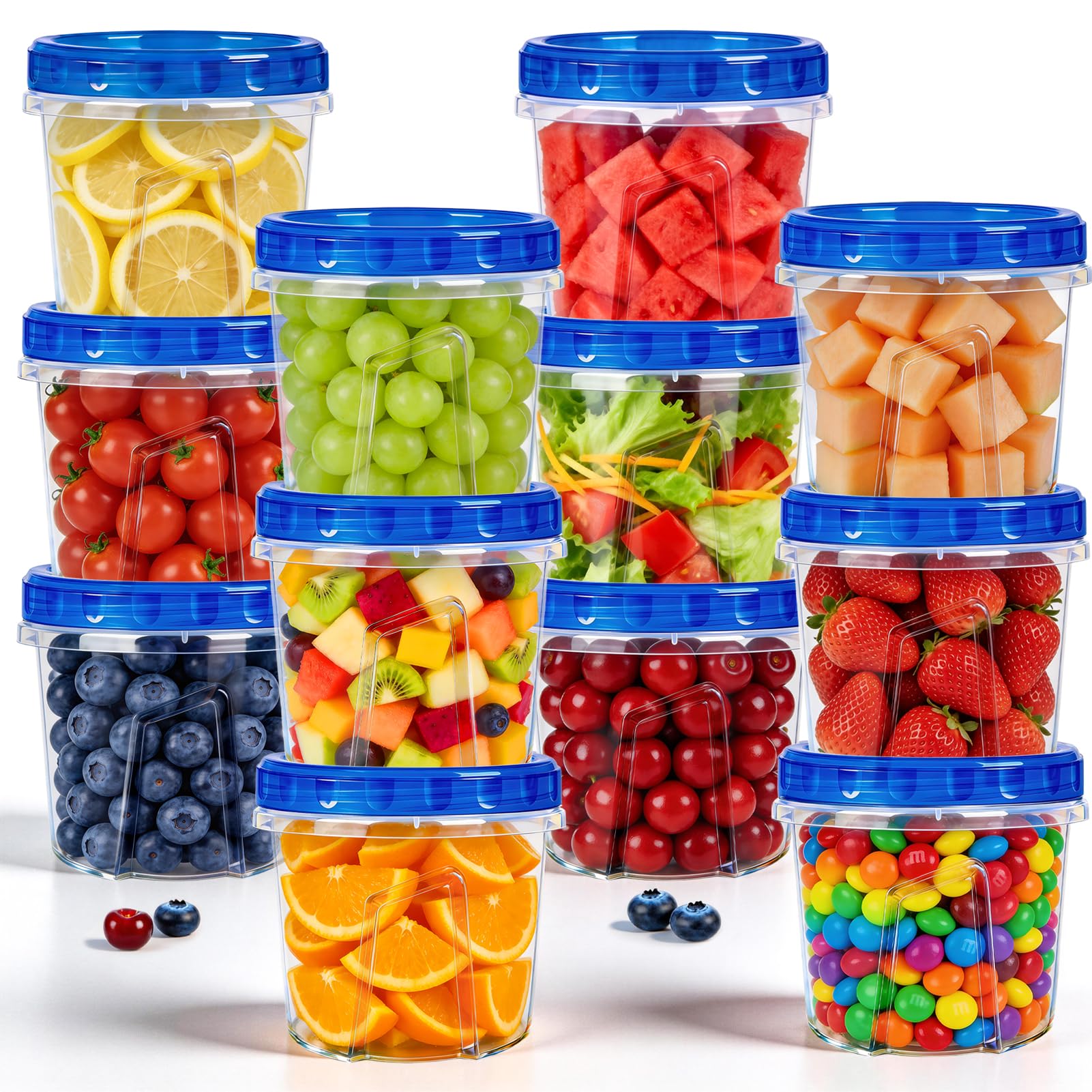 Forest Breathing 12 Pack 23.5oz Soup Freezer Containers with Twist Lids