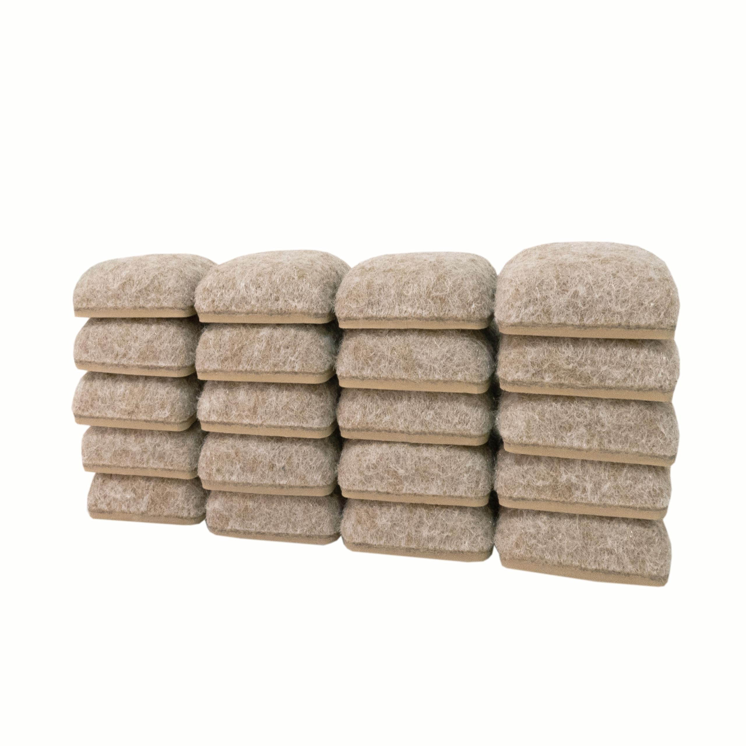 Super Sliders Filz-Möbelbeweger für Harte Böden, quadratisch, sicherer Griff, 3,8 cm, Beige