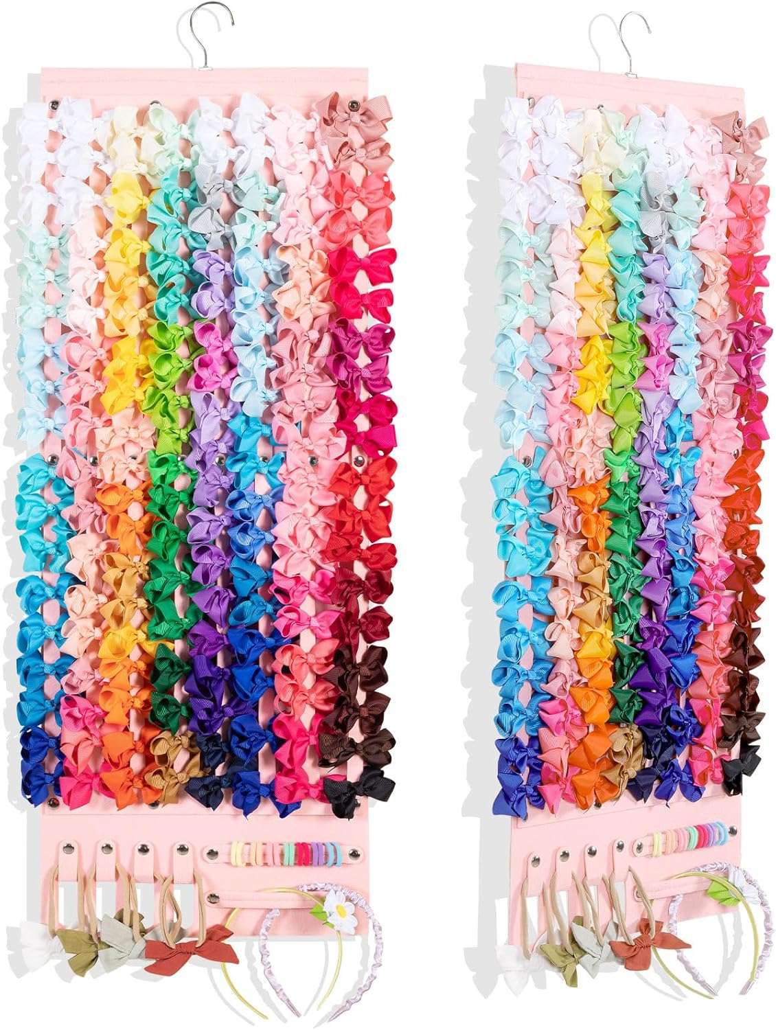 POVETIRE Bow Organizer for Girls,Single Side Use Hair Bows