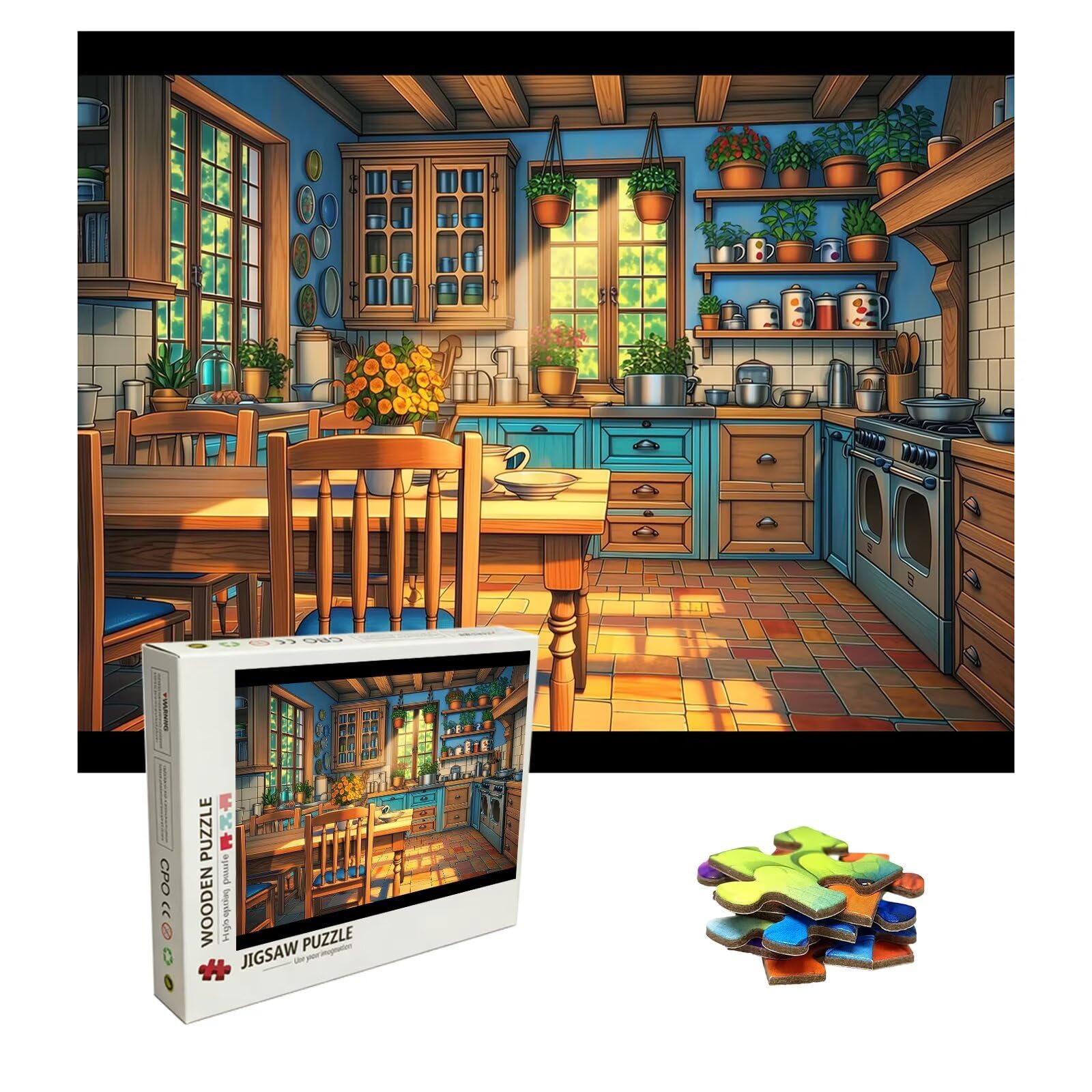 Puzzle 6000 elementów, drewniane puzzle dla dorosłych, klasyczna gra edukacyjna, zastawa stołowa, duże, Impossible Jigsaw, dekoracja, puzzle i prezenty, zestaw do majsterkowania dla dorosłych, 179,5 x