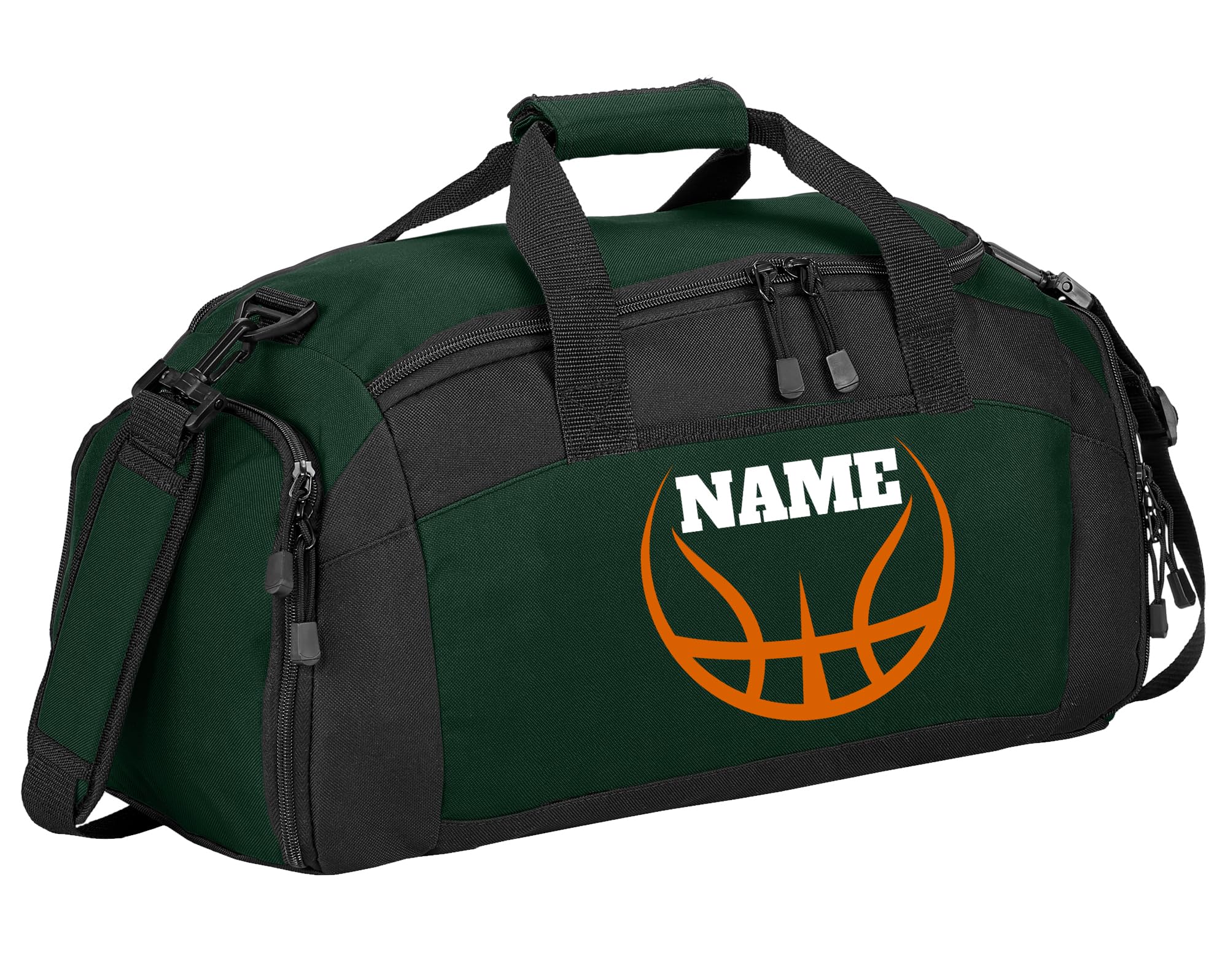 Personalized Basketball Duffle Bag – Custom Name & Team Logo Gym Bag for Boys & Girls – Large Sports Travel Bag with Shoe Compartment – Basketball
