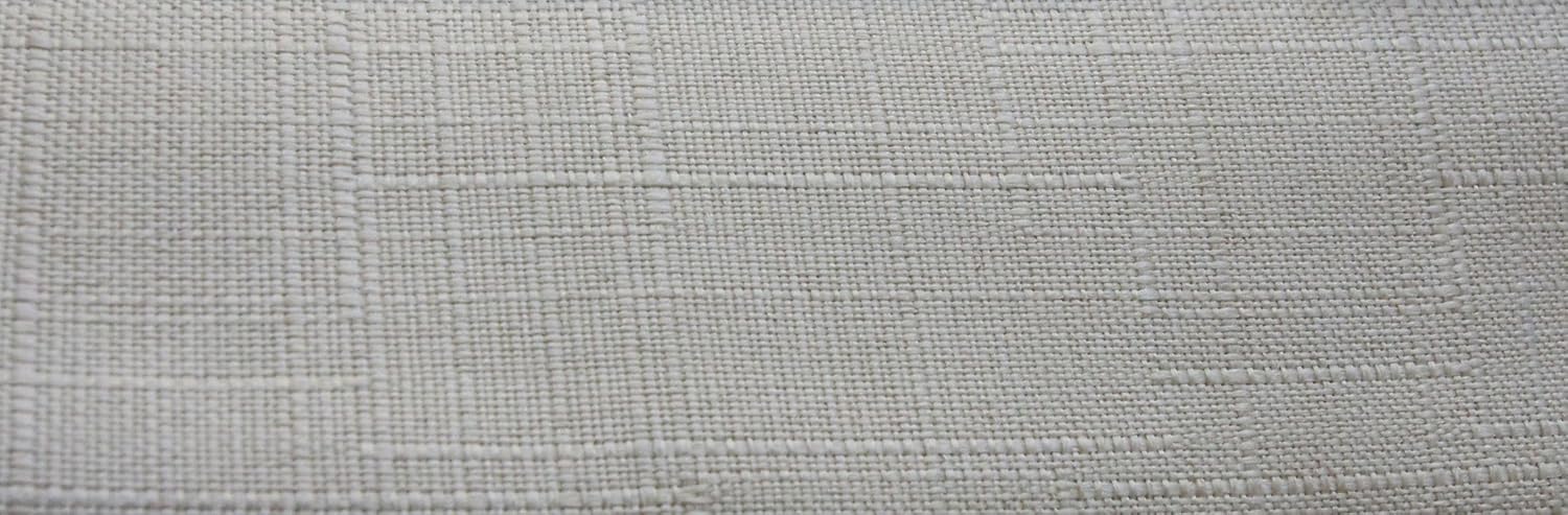 Close-up of the light beige linen fabric on the Home Life platform bed