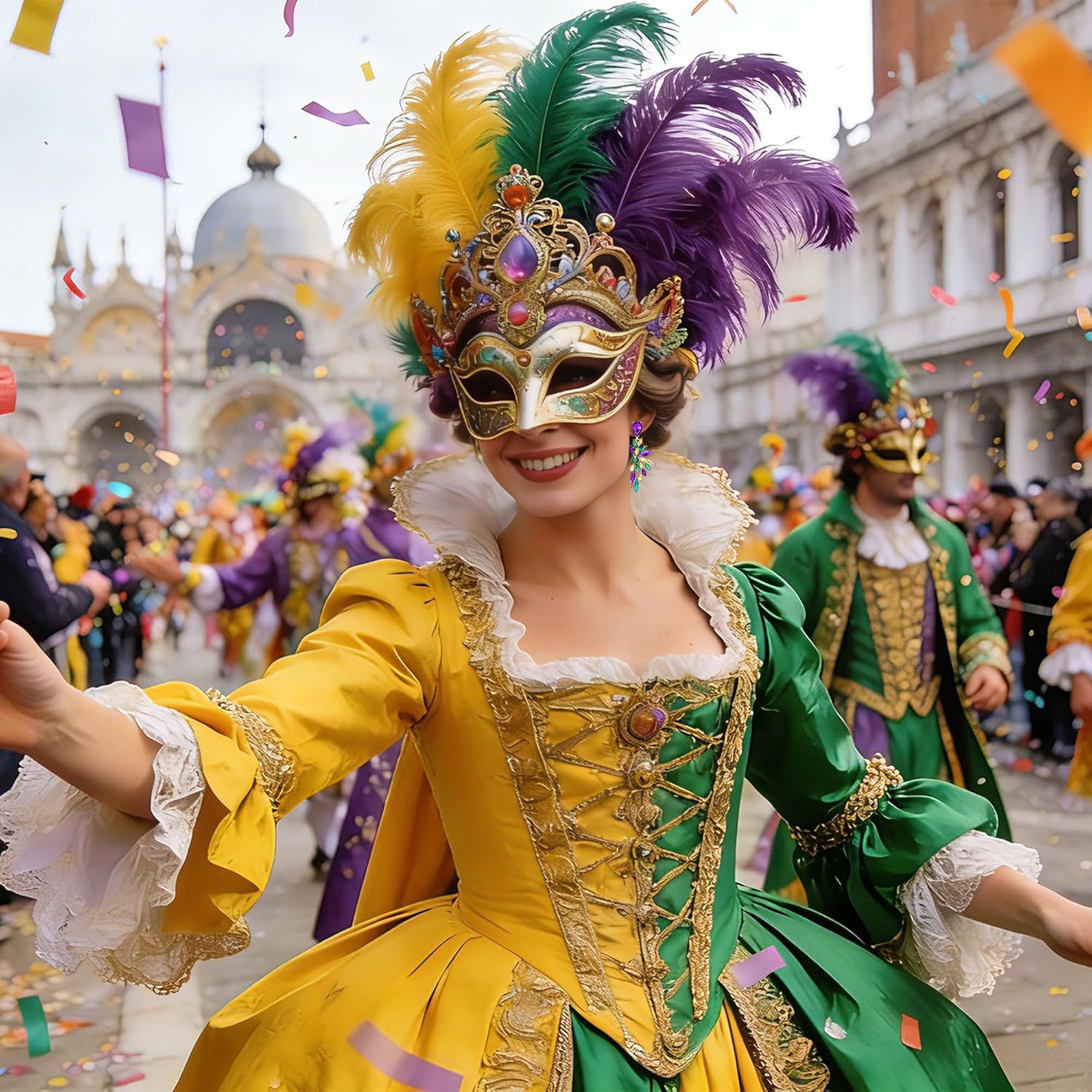 BriLove Women's Wedding Bridal Crystal Teardrop Multi Marquise Cluster Bling Dangle Earrings - Image 5