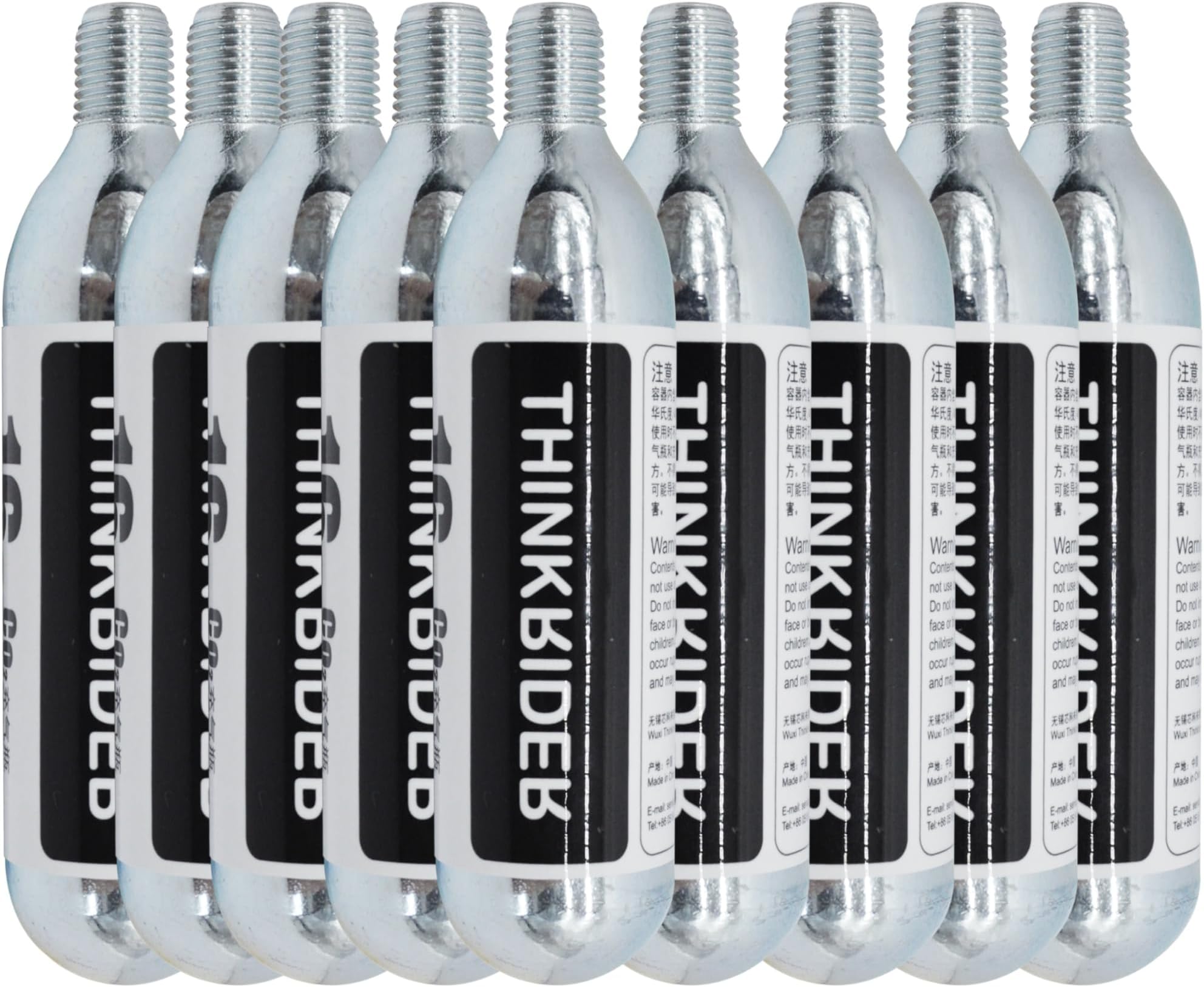 16g Threaded CO2 Cartridges, CO2 Cartridges for Use with CO2 Bike Tire Inflator, C02 Cartridges for MTB & Road Bikes,Quantity 10
