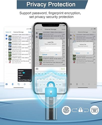 Miniatura 54 de Unidad flash USB de 256 GB para teléfono y almohadilla, memoria USB externa de alta velocidad para guardar más fotos y videos (azul, 256 GB)