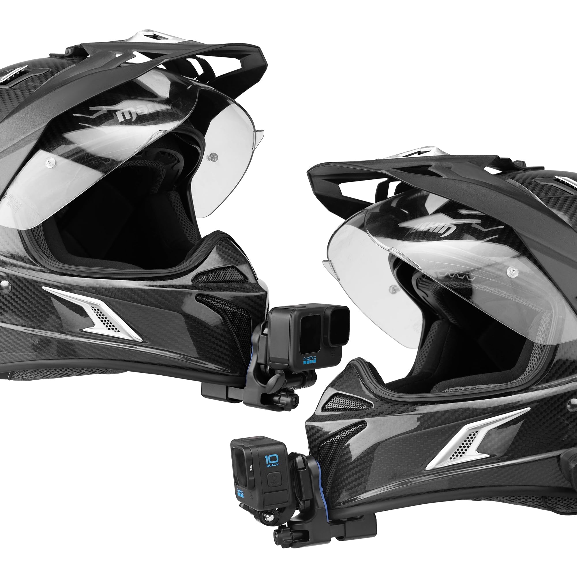 Helm-Kinnhalterung für Motorradhelm, Halterung für GoPro Hero 11/10/9/8/HERO7/6/5/4/3, DJI Osmo Action/YI/Akaso/Apeman/Acrosstour Action-Kamera für Biker, Motorradfahrer, Skifahren