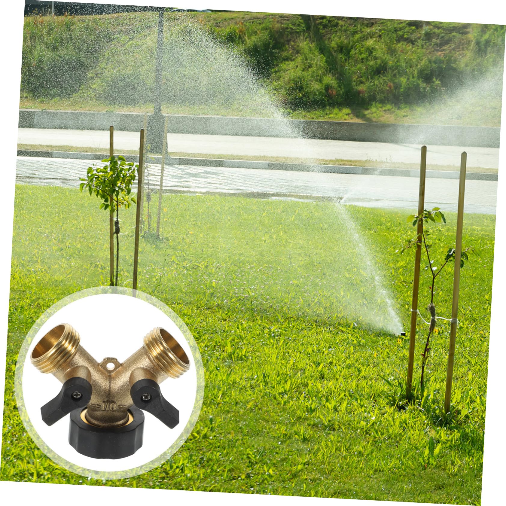 Levemolo 2pezzi Divisore per Rubinetto y Connettore per Tubo Flessibile Doppia Via di Ricambio in Ottone per Giardino Adattatore per Tubo Flessibile Raccordo Collegamento Rapido