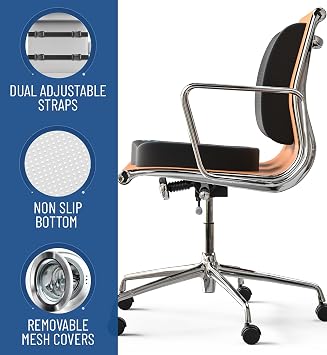 Everlasting Comfort Doctor Recommended Memory Foam Seat Cushion for Office Chairs & Car - Ergonomic Office Desk Accessories - Cushions for Tailbone Pain Relief, Sciatica & Back Support Pillow