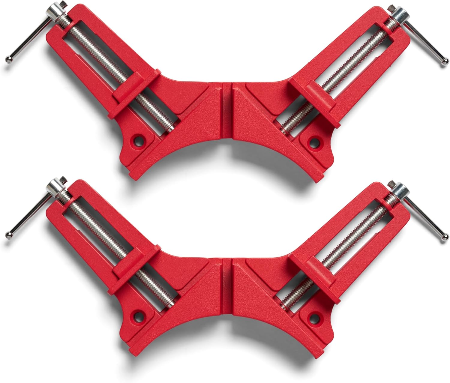 BUILDSOMETHING Right Angle Wood Clamp - Home Improvement Hand Tool - Premium Clamp Set with 45 Degree Cutting Guide Slot - 2 Pack