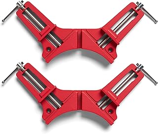 Right Angle Wood Clamp - Home Improvement Hand Tool - Premium Clamp Set with 45 Degree Cutting Guide Slot - 2 Pack