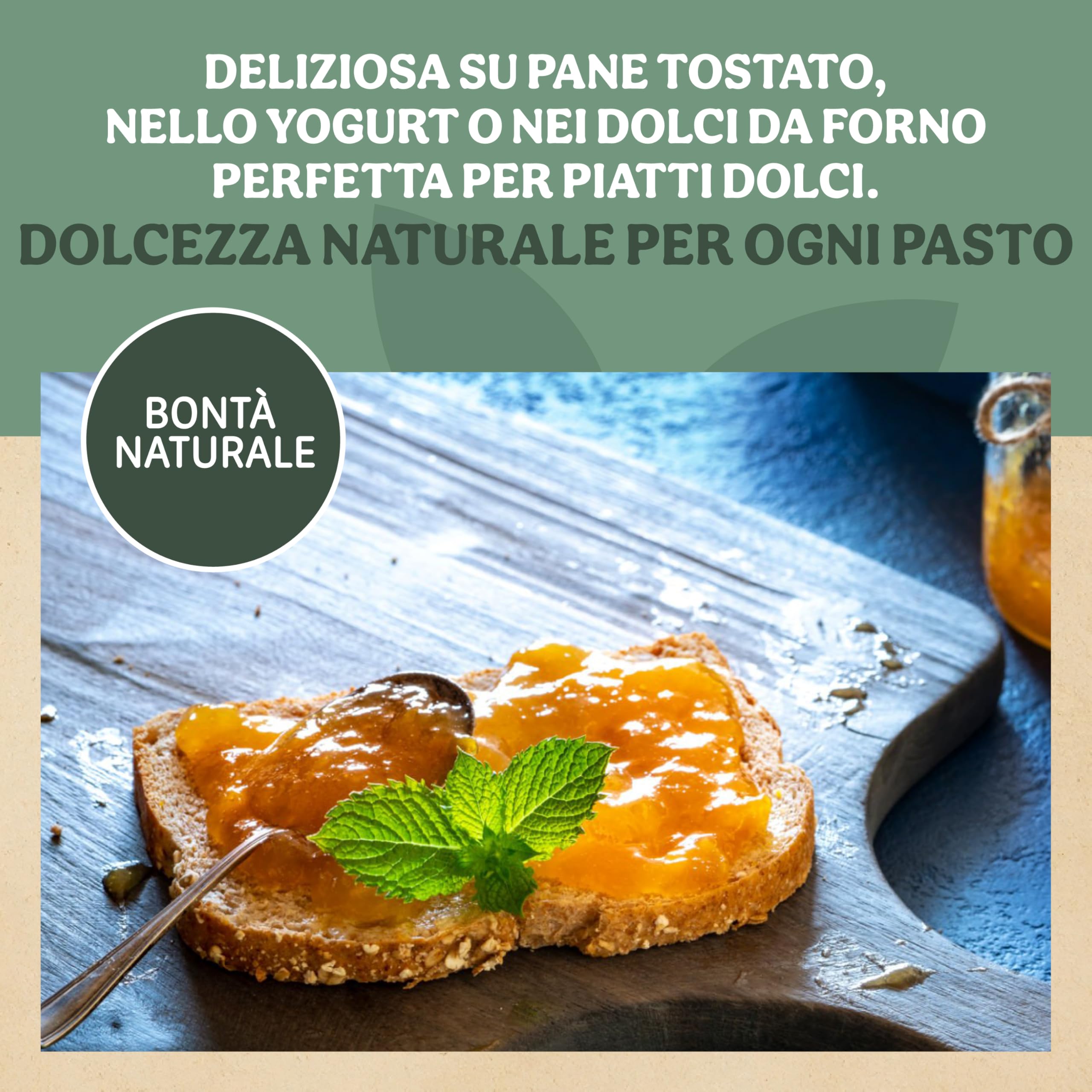 Probios Composta di Pesca Italiana Bio - Senza Glutine e Composta di Frutta Senza Zucchero - Dolcezza e Sapore Naturali - Confezione da 6 x 215 g