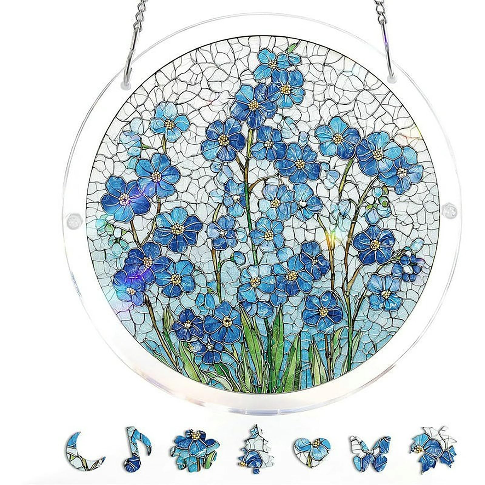 vrfvsdasAAS Window pendant, Acrylic Jigsaw Puzzle Suncatcher 83 Pieces，Acrylic Puzzles Window Hanging(Whisper,1s(7.4 * 7.4ln))