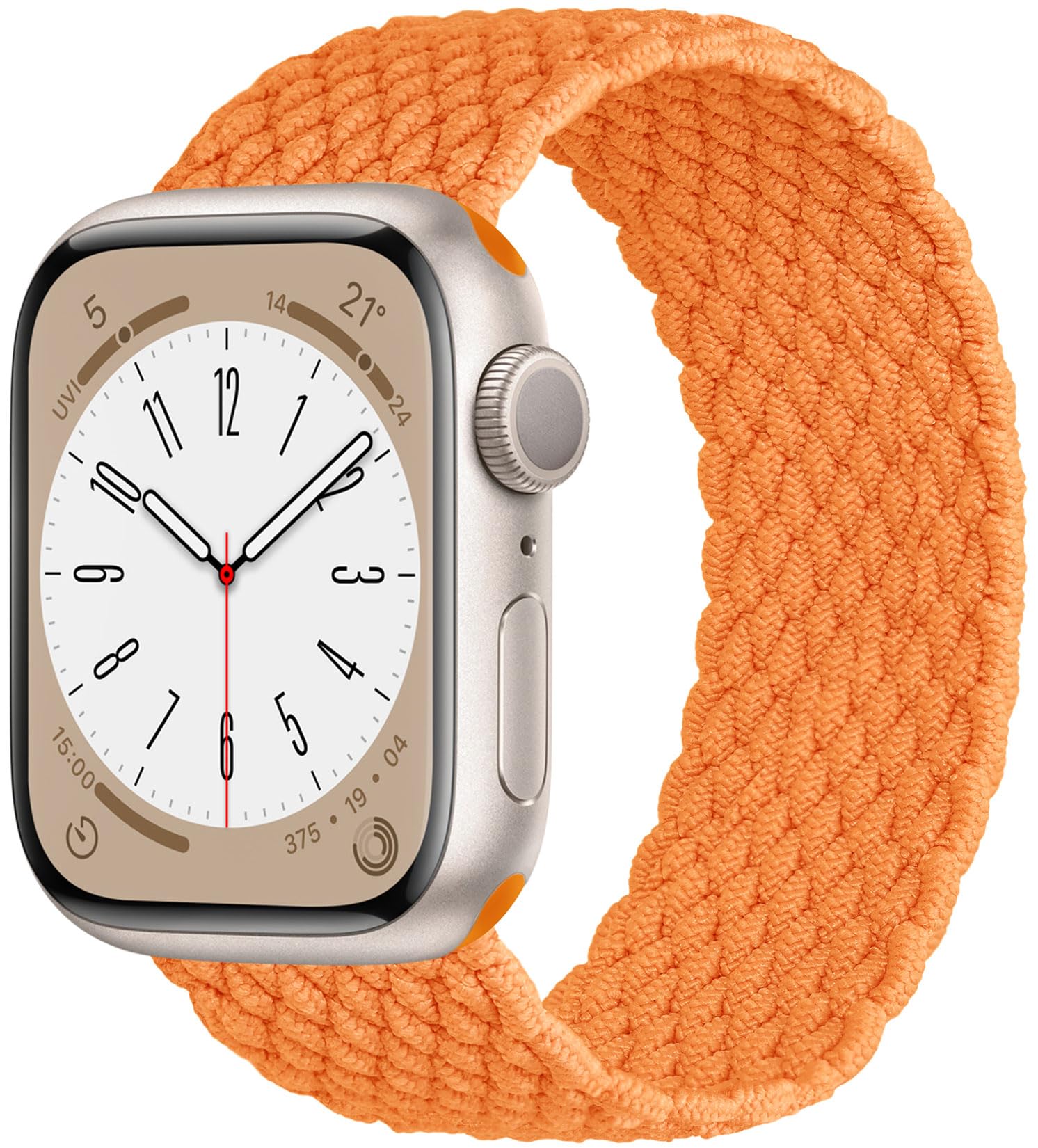 Elastic Band Compatible with Apple Watch Band Series 11/10 42mm, 9/8/7 41mm, 6/5/4 40mm for Women Men, Nylon Stretchy Braided Solo Loop Sport Strap for iWatch SE 1/2/3, S Starlight — view 10