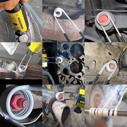 Miniatura 7 de Kit de calentador de inducción magnética de 1500 W, máquina de inducción de calor de mano, herramienta de extracción de pernos electromagnéticos,