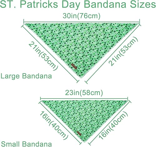 Miniatura 9 de UP URARA PUP Pañuelo para perro para el día de Pascua bufanda triangular para el día de Pascua para perros medianos y grandes pañuelo de algodón