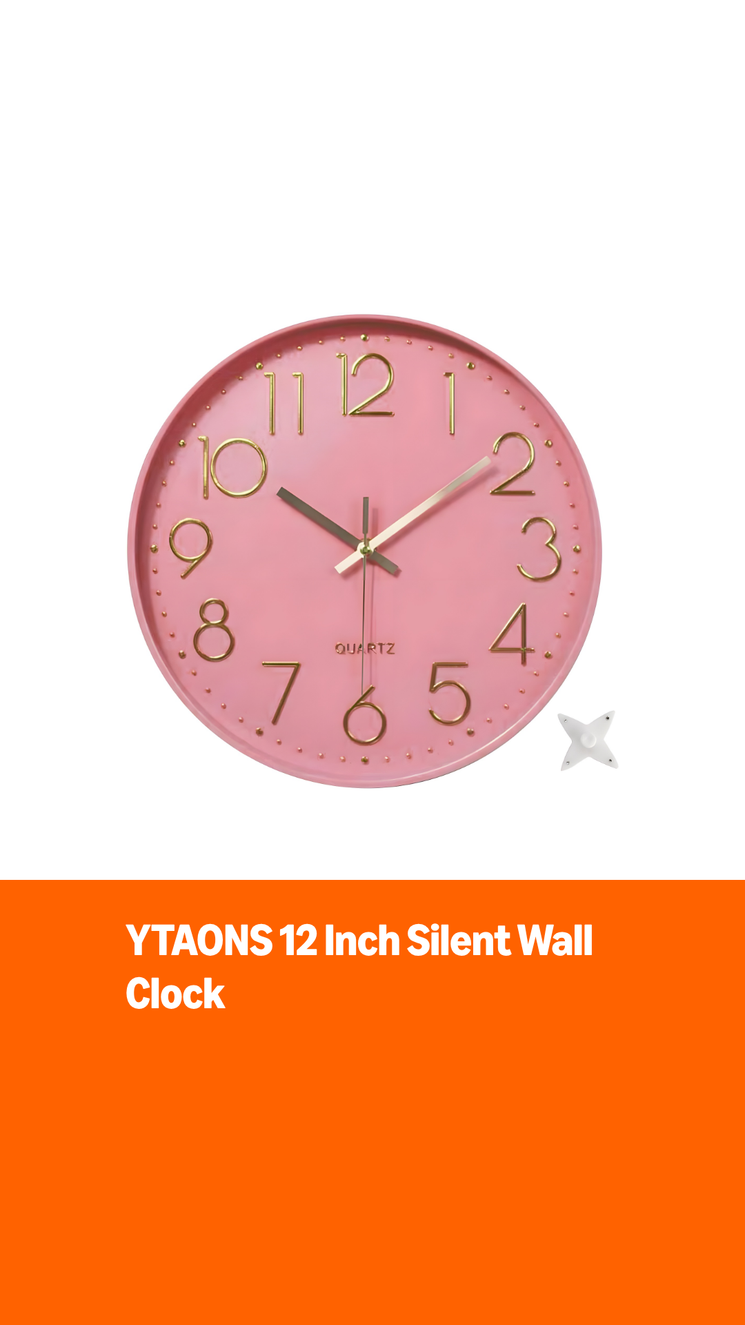 Reloj de pared analógico silencioso de 12 pulgadas miniatura 7