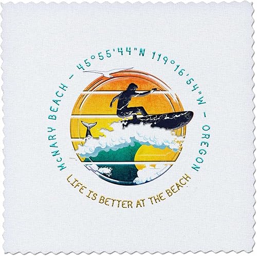 3dRose American Beaches - McNary Beach, Umatilla County, Oregon Chic. - Quilt Squares (qs-375553-5)