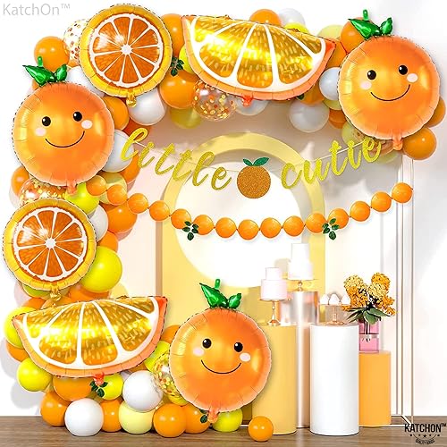 Miniatura 8 de KatchOn Globos de frutas naranjas enormes – Paquete de 11 | Globos de rebanada para decoraciones de baby shower de Little Cutie