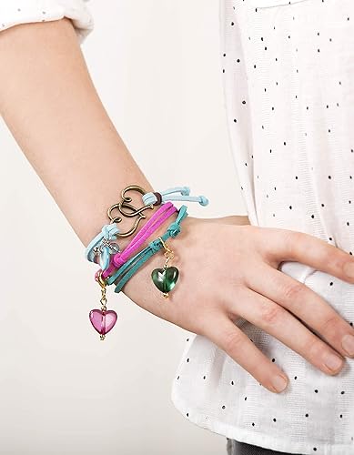 Miniatura 5 de Craftabelle Kit de creación de dijes naturales - Kit de fabricación de pulseras - Juego de joyas de 29 piezas con cuentas y cordones de cuero - Kits