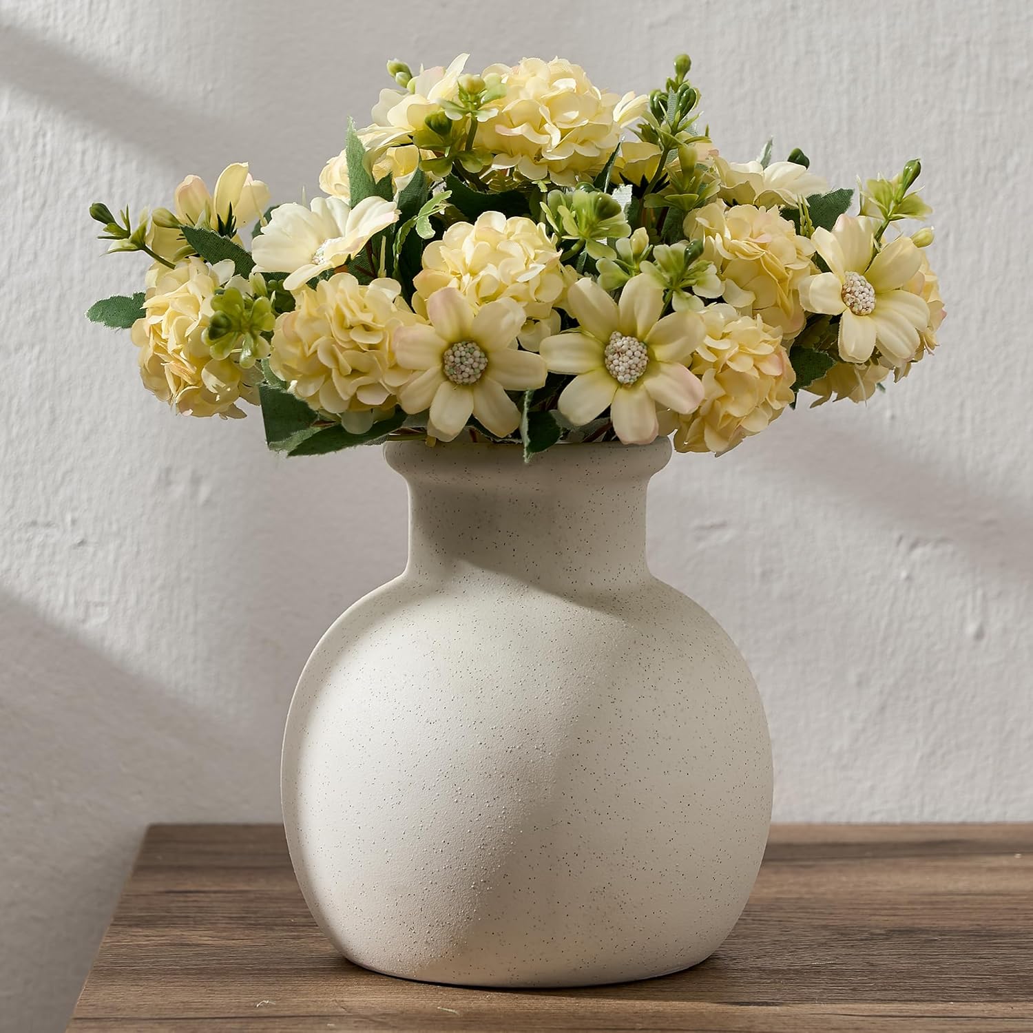 Vaso cerâmica branco PORCER moderno rústico 15 cm