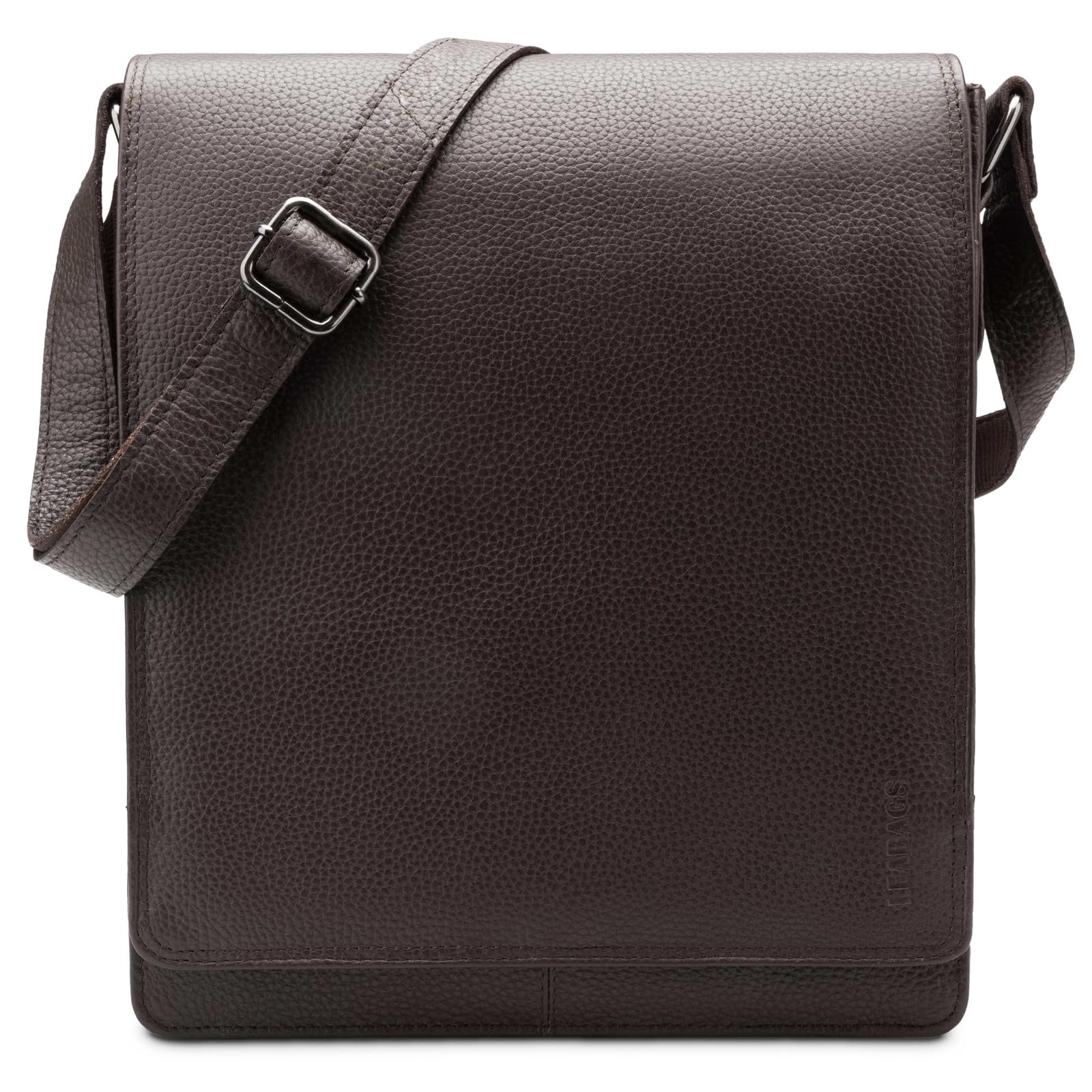 LEABAGS London Umhängetasche Herren Leder – Herrentasche zum Umhängen Echtes Leder 32x26x8 cm Kleine Schultertasche Vintage