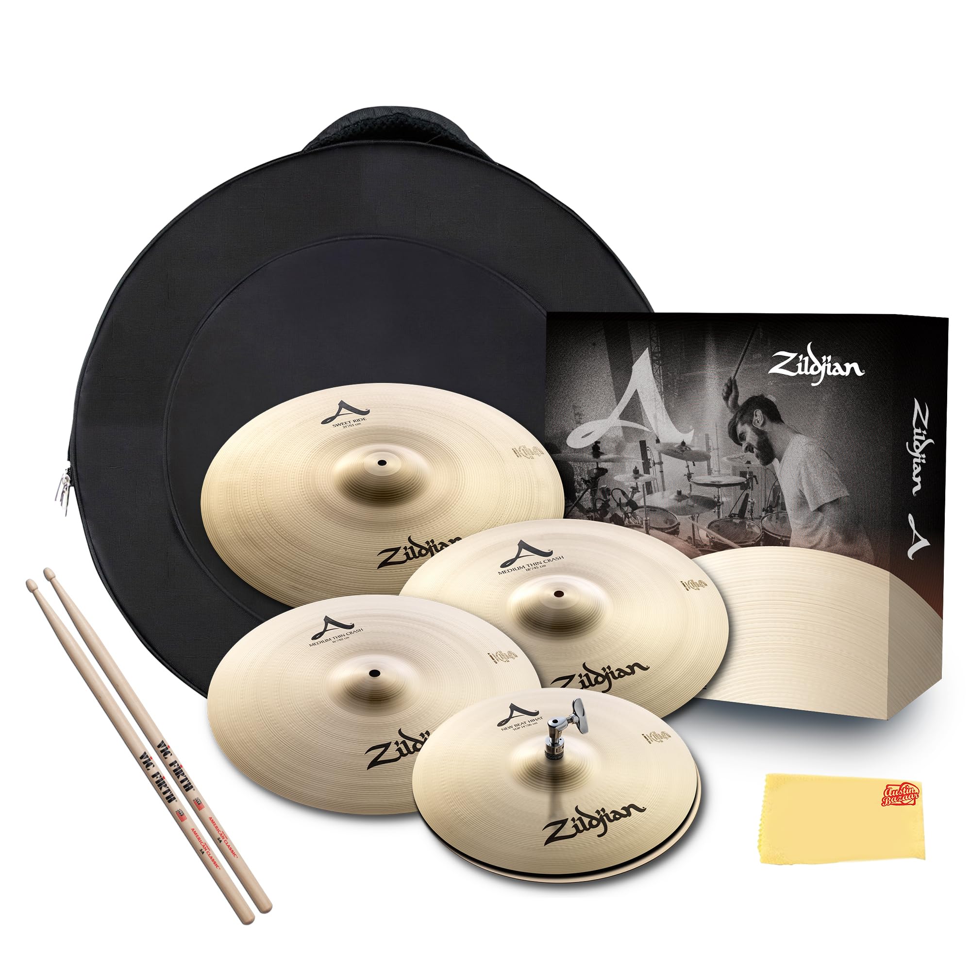 Amazon.com: Zildjian A391 A Sweet Ride Cymbal Pack Bundle with