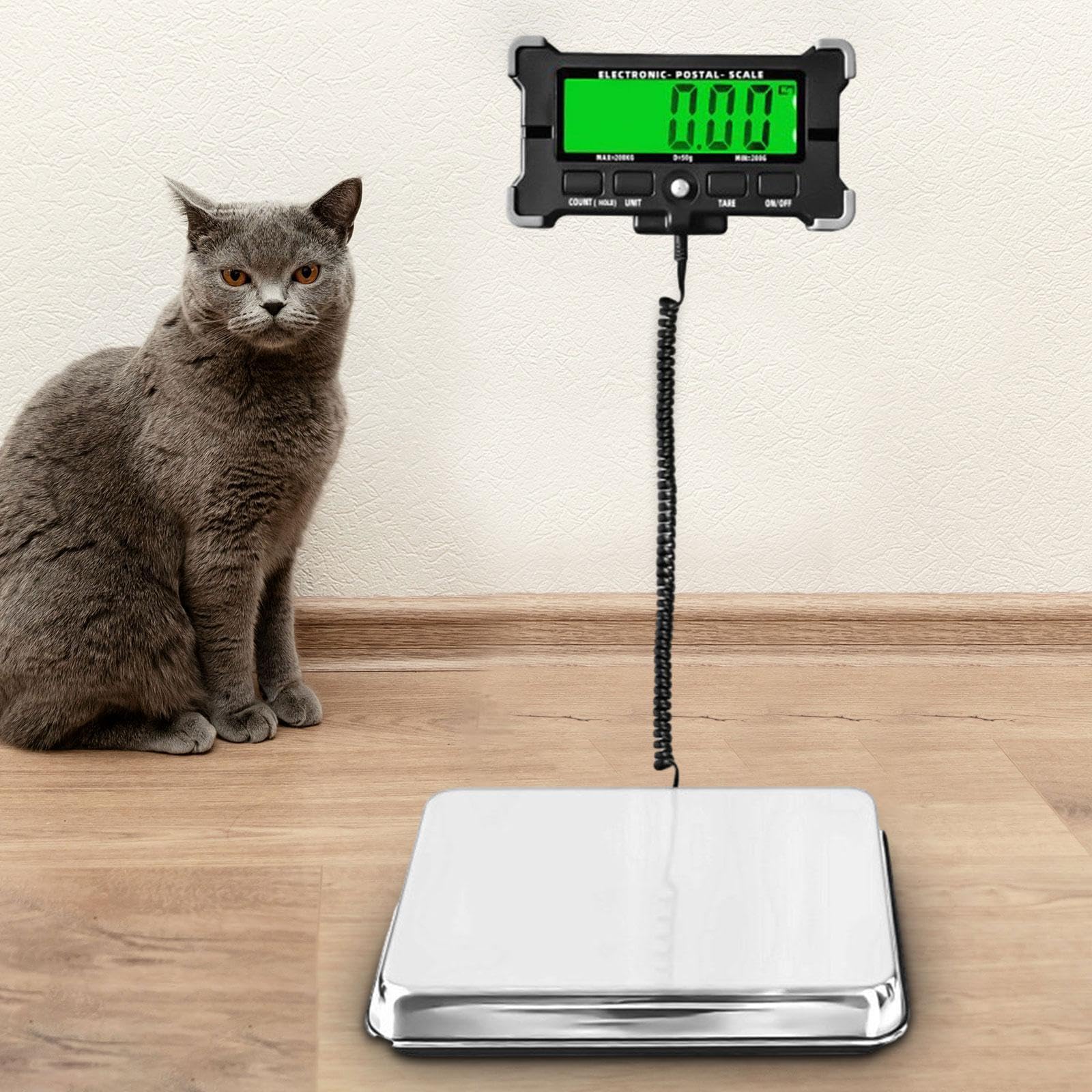 Almencla Balance Numérique pour Courrier, Pesage pour Entrepôts, 120 Kg/10 G, Balance D'expédition pour Lettres