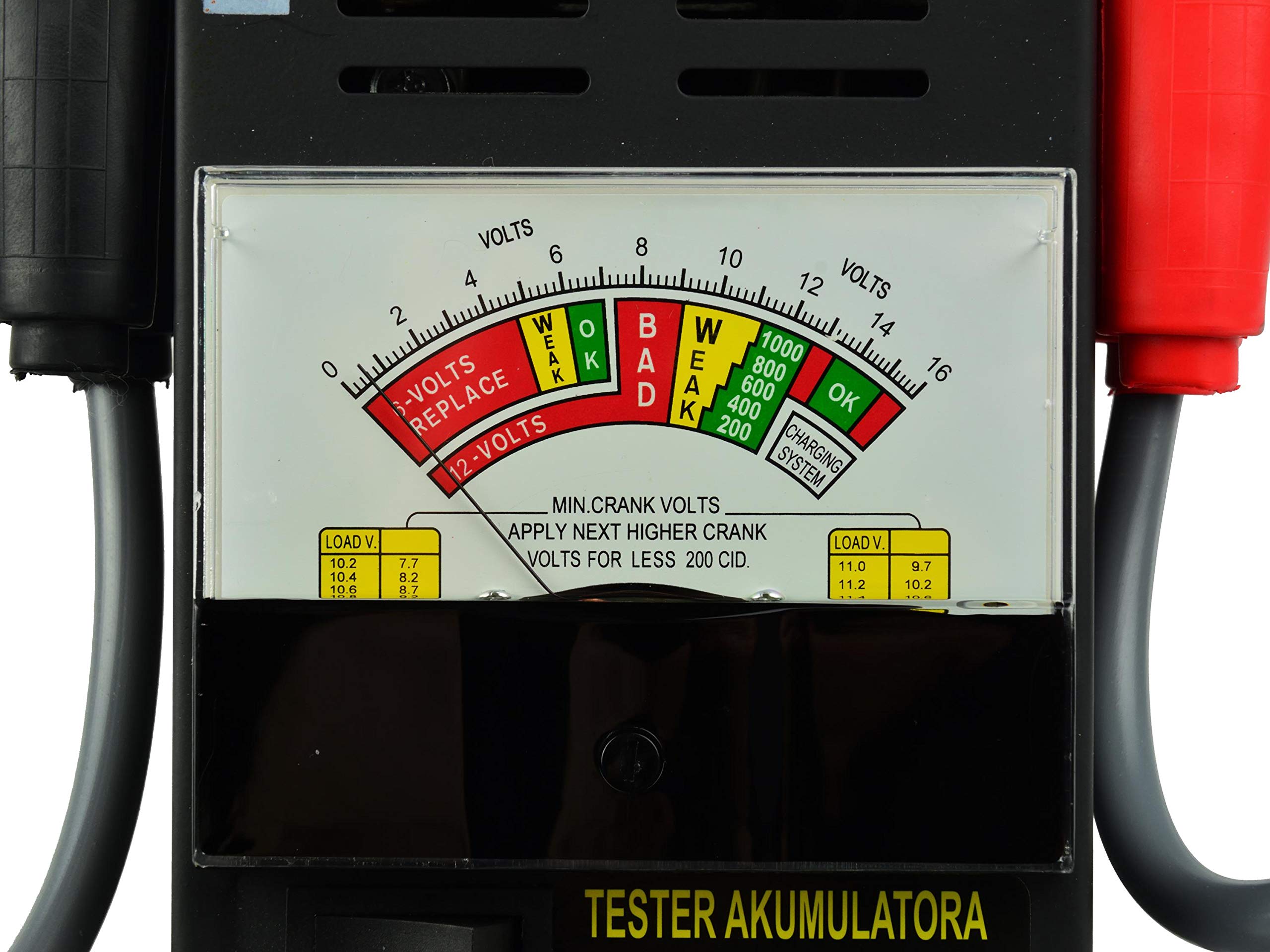 BSD Autobatterie Tester - 6V und 12V Batterietester, KFZ Batterietester, Batterie Testgerät