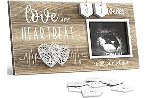 Standard 4"x3" Ultrasound Photo Frame with Countdown Weeks to Capture Baby's Journey