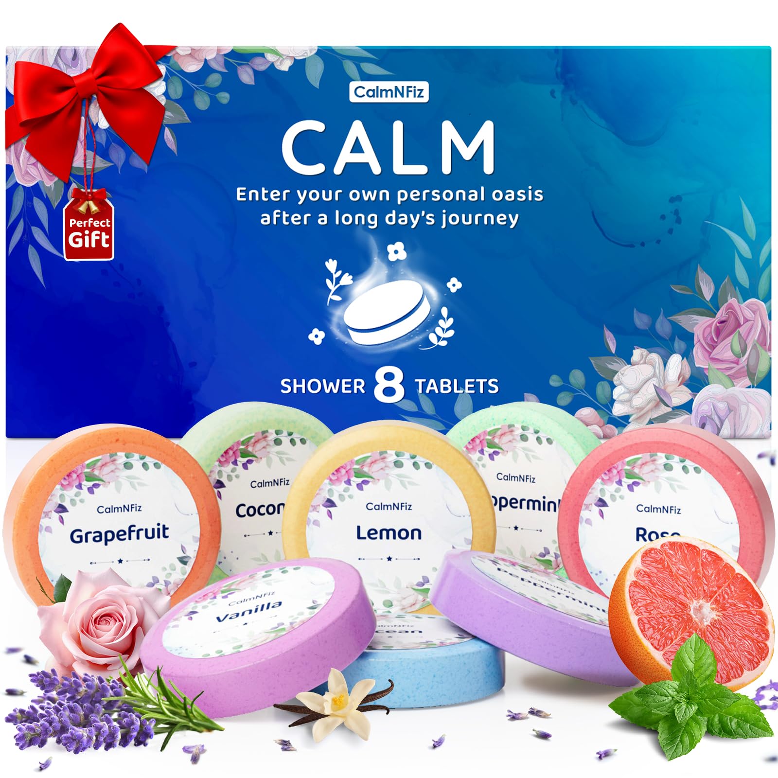 Shower Steamers Aromatherapy - 8 Pack Shower Bombs & Valentines Day Gifts for Her Mom Women, Men, Adults, Teen- Galentines Gift Set & Self Care with