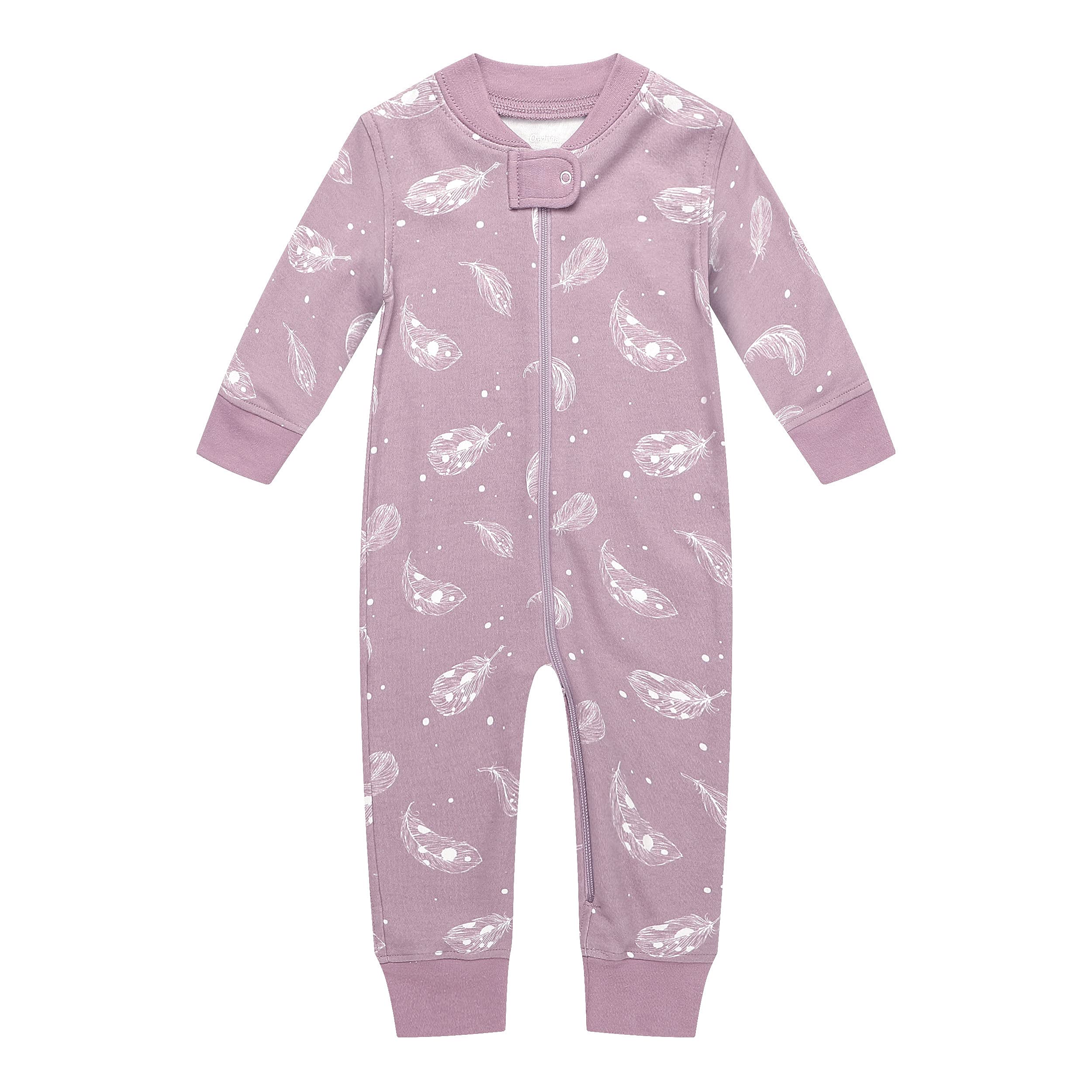 Owlivia Organic Cotton Baby Boy Girl Zip up Sleep 'N Play Pjs, Footless, Long Sleeve