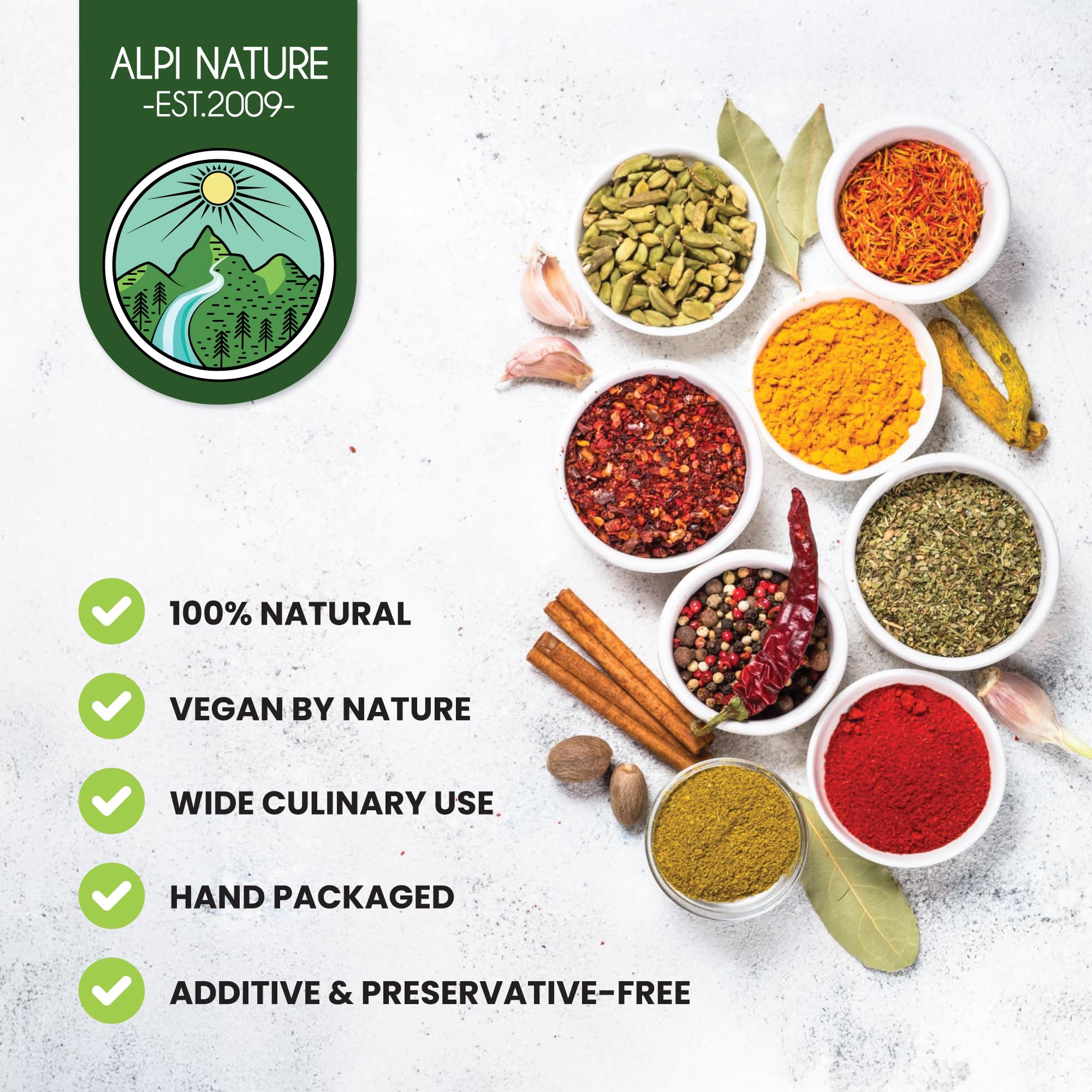 Alpi Nature Poivre 5 baies en grain 500g, Mélange d'Épices de 5 Couleurs, Poivre Noir, Blanc, Vert, Rose et Piment de la Jamaïque