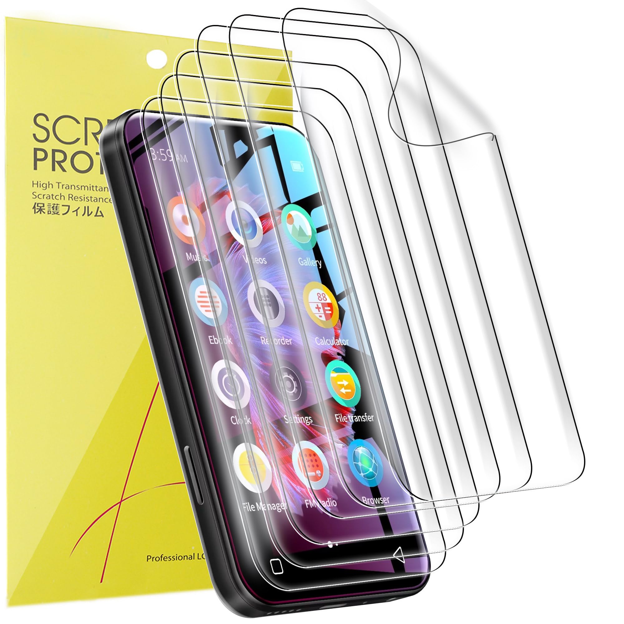 Protector de pantalla TIMMKOO contra arañazos película TPU transparente cobertura completa pack de 6 6