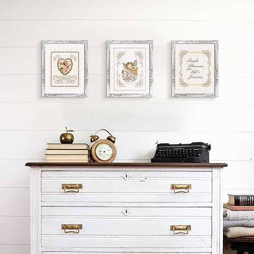 Vista 200 de upsimples - Portarretratos de 8.5 x 11 pulgadas, para fotos de 6 x 8 pulgadas con paspartú o de 8.5 x 11 pulgadas sin paspartú, marcos de fotos