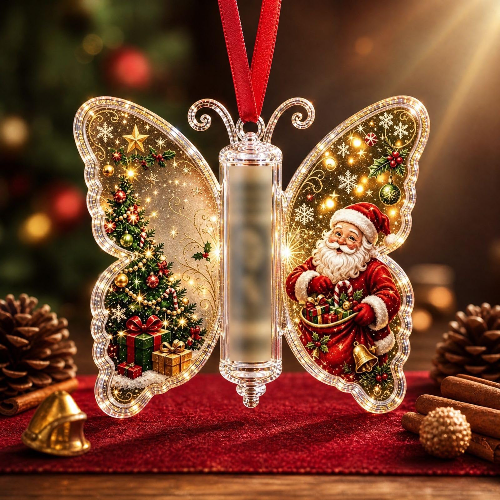 Christmas Cash Gift Butterfly Ornament โ Holiday Money Holder Keepsake