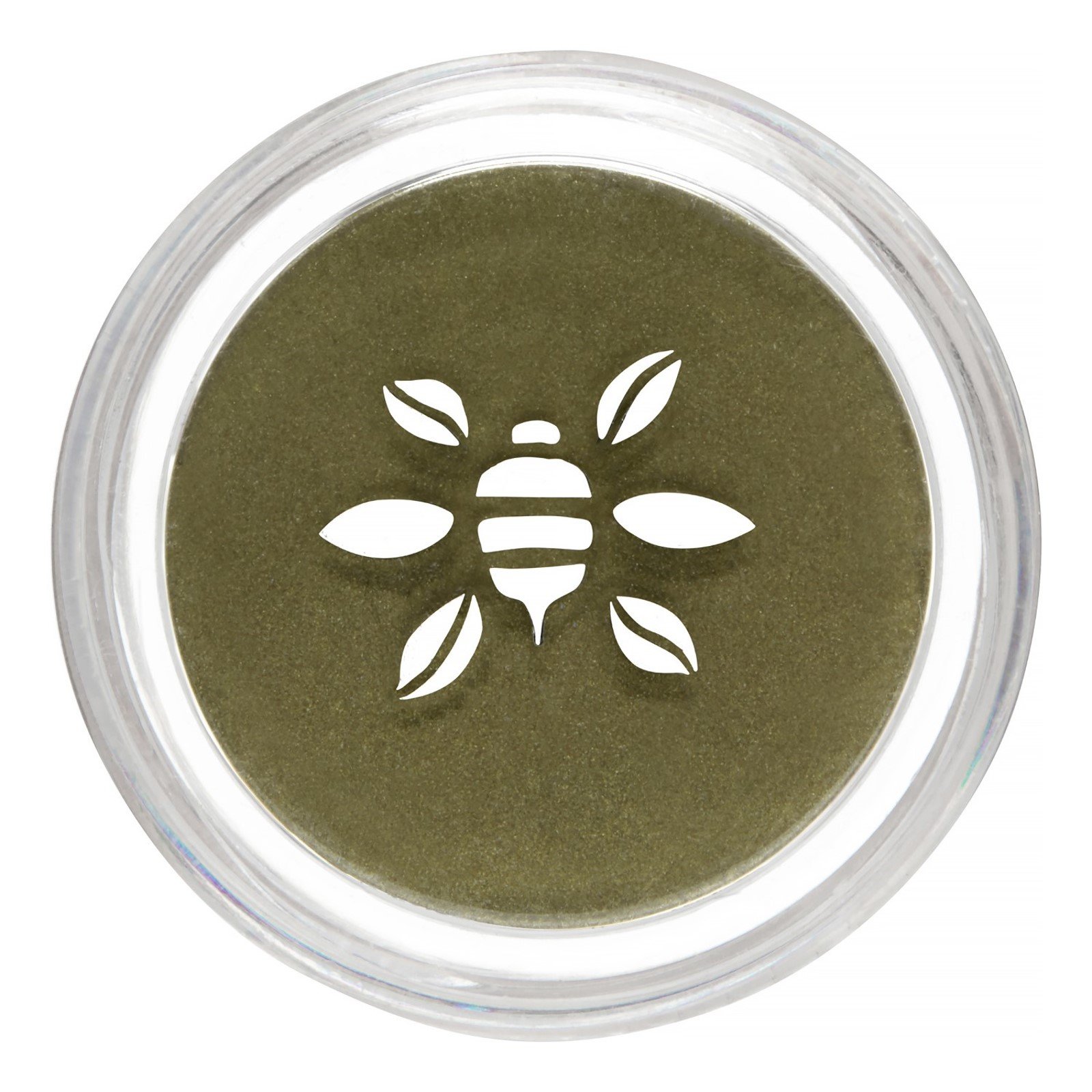 Honeybee Gardens PowderColors - Clean Mineral Eye Shadow - Martini (medium to deep shimmery khaki olive) | Versatile, Portable, & Skin-Friendly, 2g