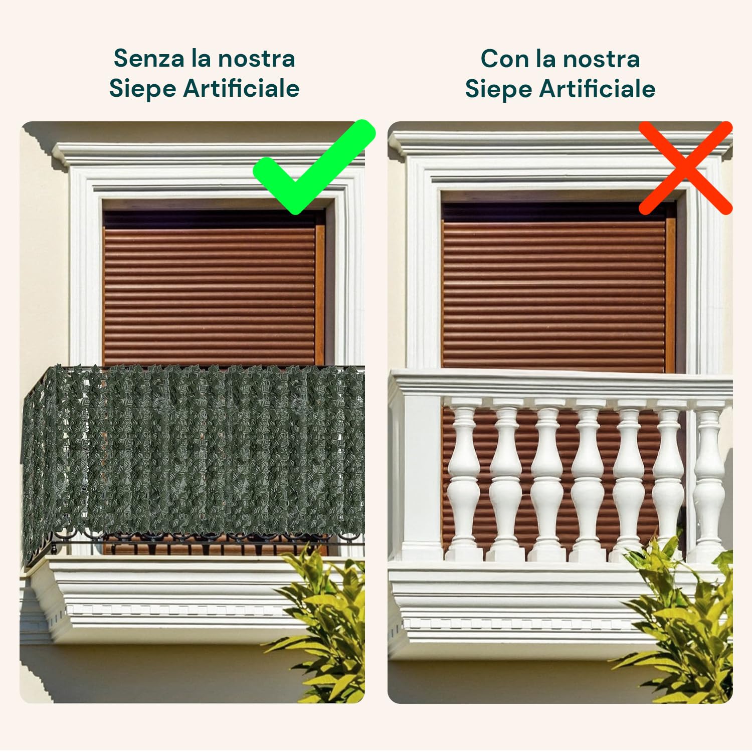 Siepe Artificiale da Esterno 150x300 cm con Foglie Lauro in PVC e Rete Ombreggiante – Frangivista per Recinzione Giardino, Copri Ringhiera Balcone